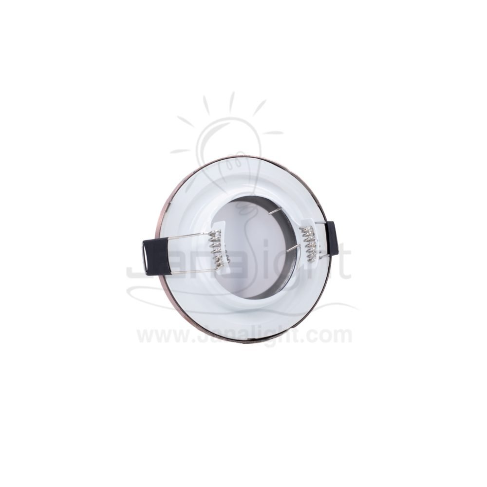 سبوت وتربروف للحمامات نحاسي احمر مدور جنى لايت JN432 Round copper waterproof recessed frame spotlight