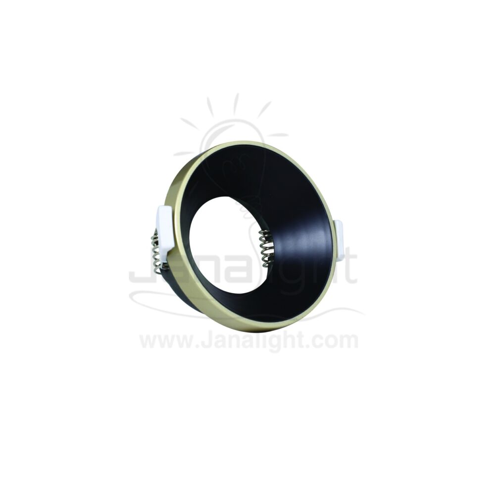 سبوت مدور فارغ بلاستيك اليجانس شامبين و اسود مط بريق BQ 02-29 Round elegance recessed frame spotlight champagne and matt black 103016361(1)