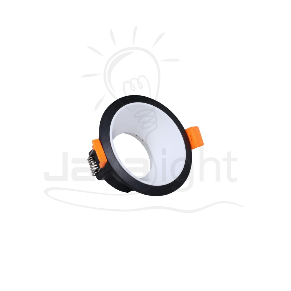 سبوت لايت فارغ مدور بلاستيك شفة رفيعة اسود و ابيض جنى لايت LT-230 Recessed round frame black and white spotlight