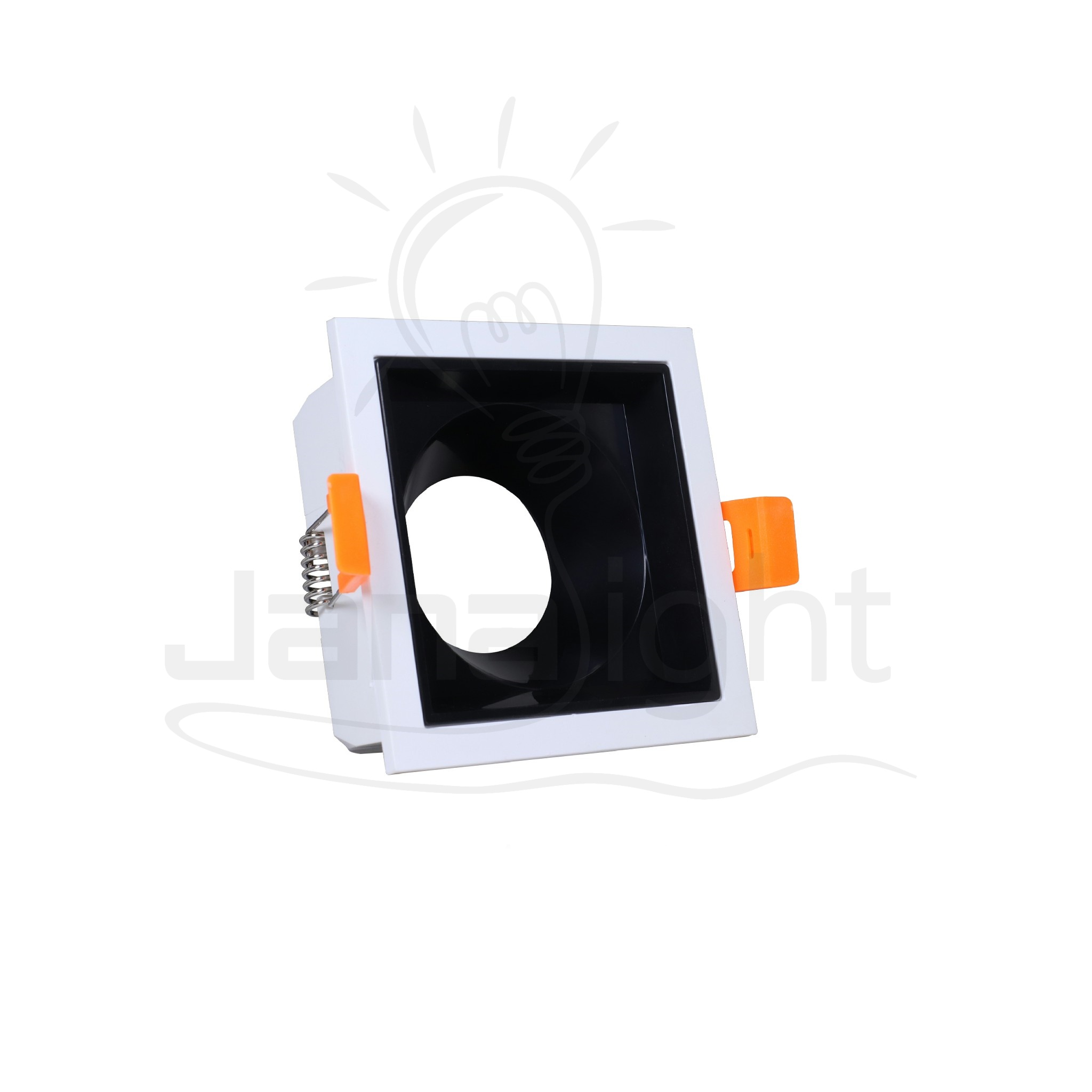 سبوت لايت فارغ بلاستيك مربع ابيض و اسود جنى لايت LT-231 Recessed square frame white and black spotlight