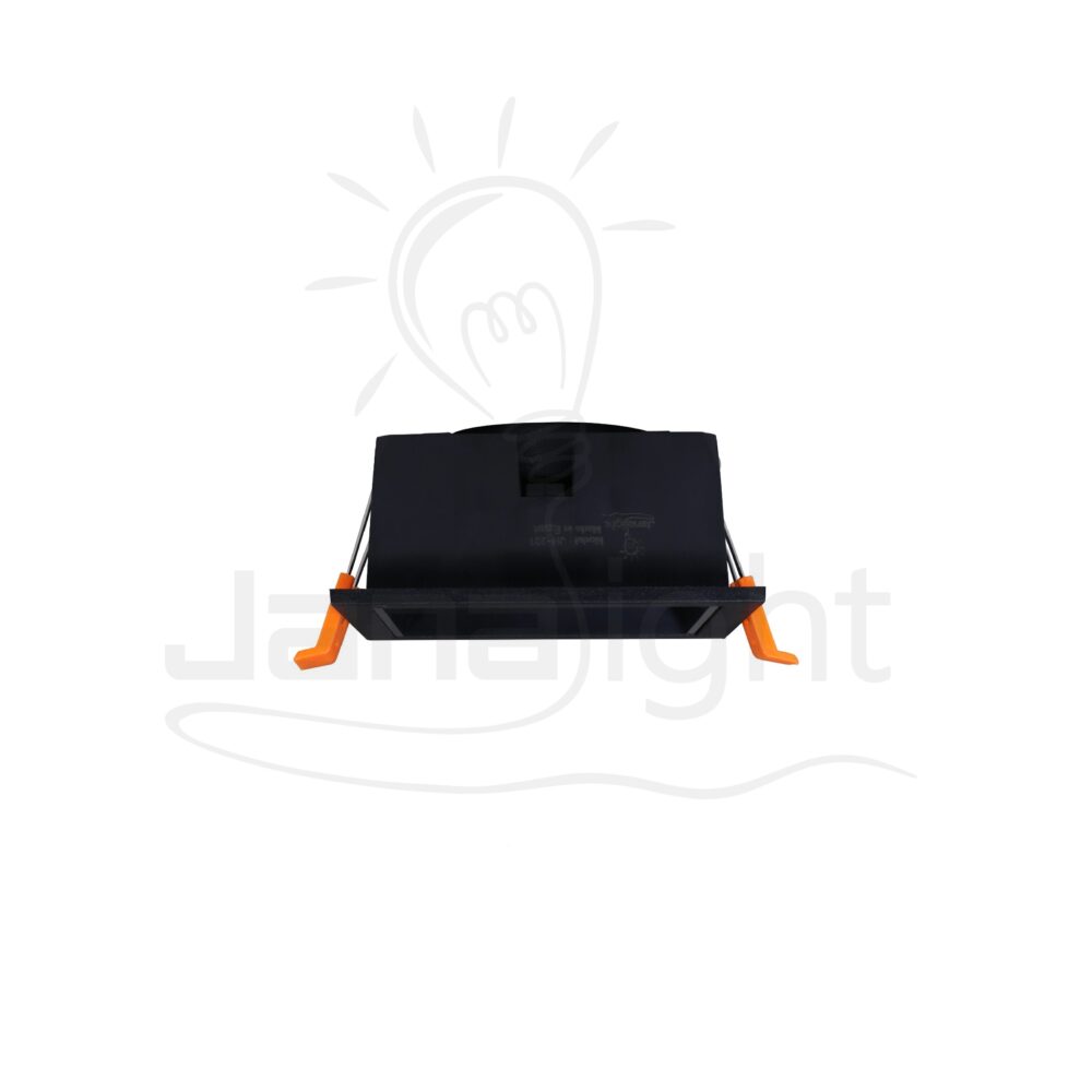 سبوت لايت فارغ ثابت 1 عين بلاستيك مربع اسود سادة جنى لايت LT-231 Fixed square frame black spotlight