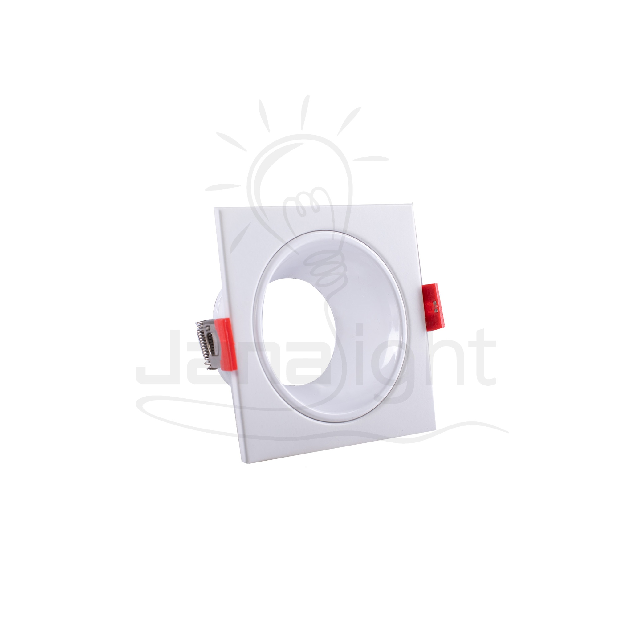 سبوت مربع معدن قلب بلاستيك ابيض * ابيض Spotlight square metal white plastic core * white