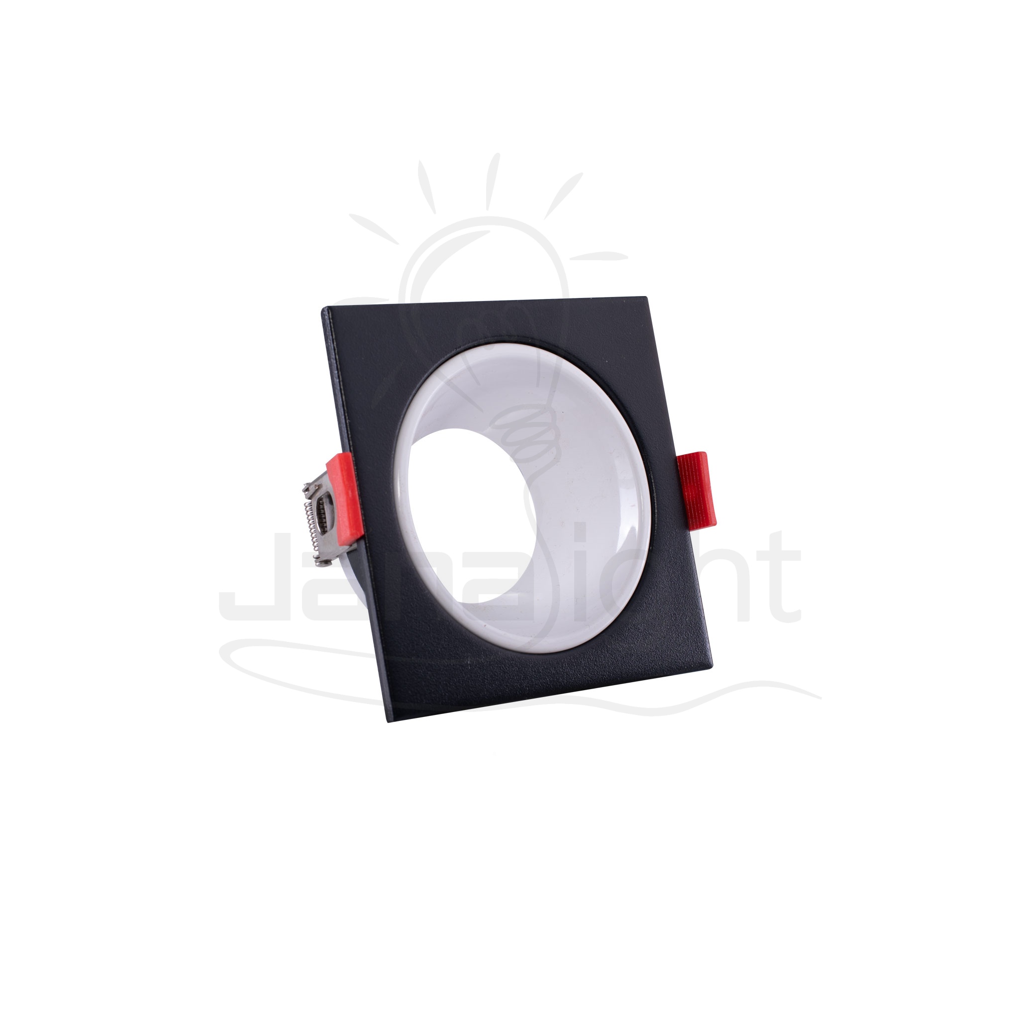 سبوت مربع فارغ معدن قلب بلاستيك أسود * ابيض Empty square metal spot light with a black and white plastic core.