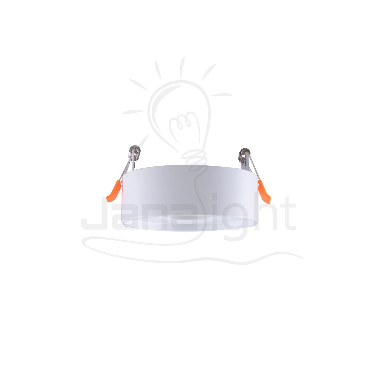 سبوت مدور فارغ متحرك شكل سلندر ابيض Round Empty Movable Spotlight White Cylinder Shape