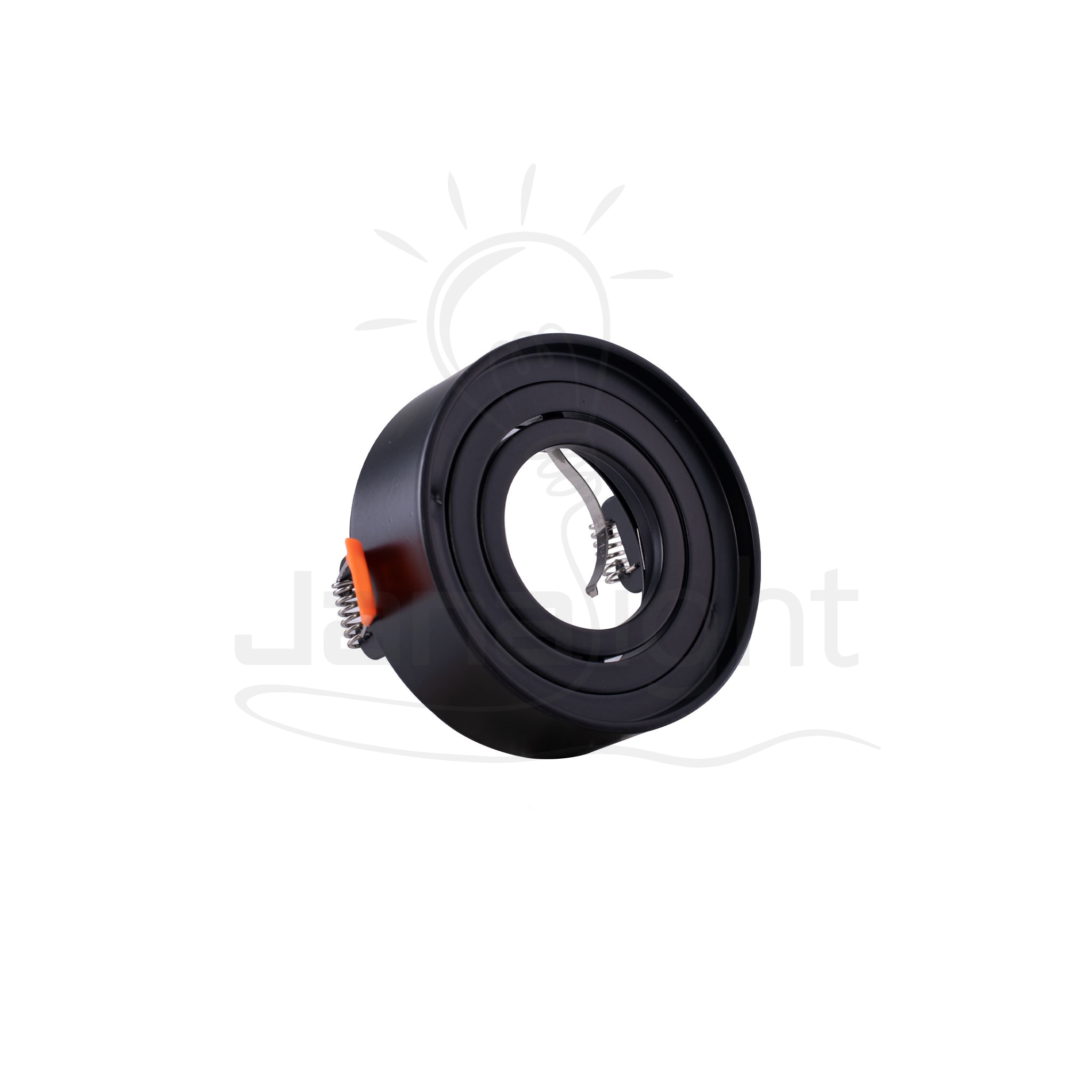 سبوت مدور فارغ متحرك شكل سلندر اسود Round empty movable spotlight in the shape of a black cylinder