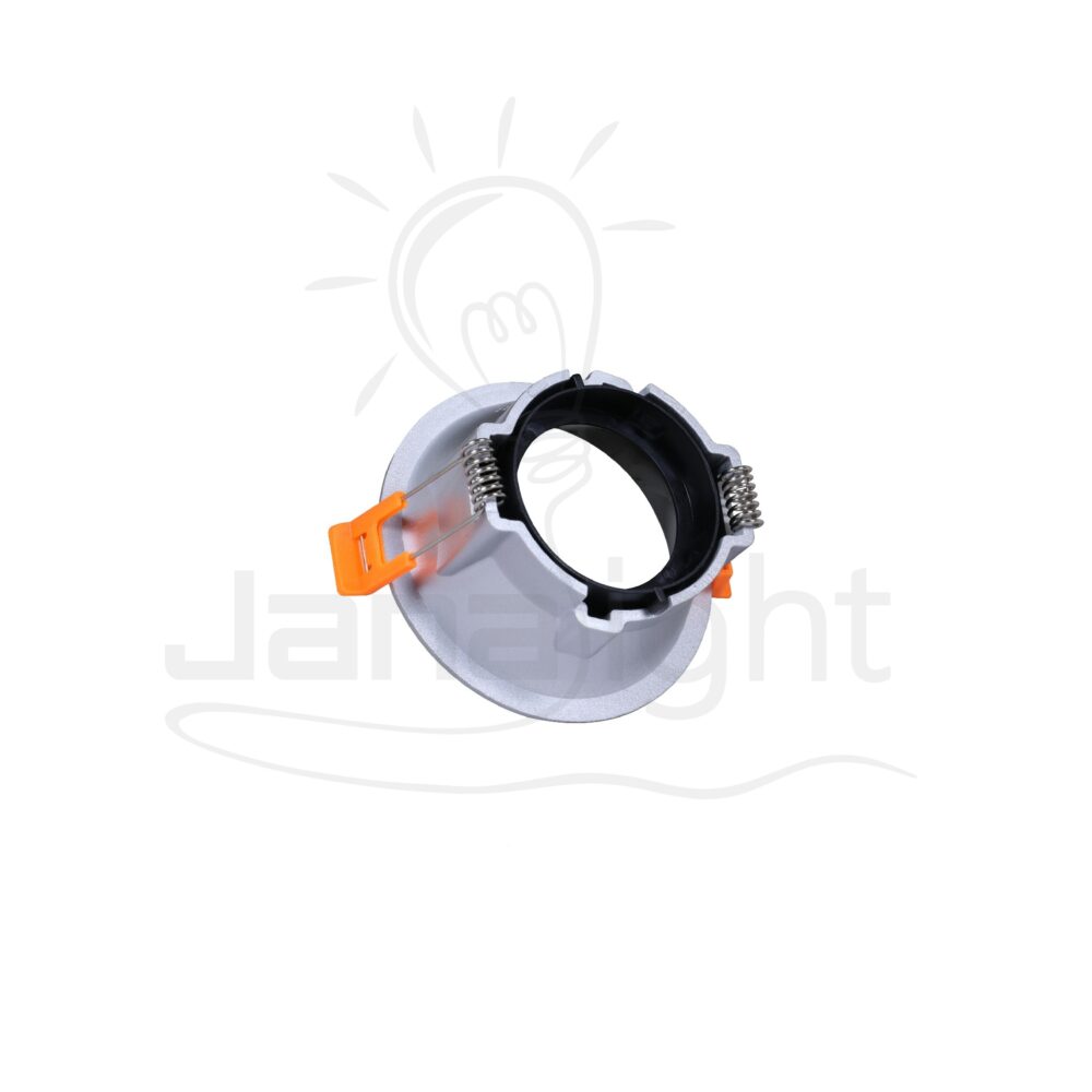 سبوت لايت فارغ مدور بلاستيك شفة رفيعة فضي و اسود جنى لايت LT-230 Recessed round frame silver and black spotlight