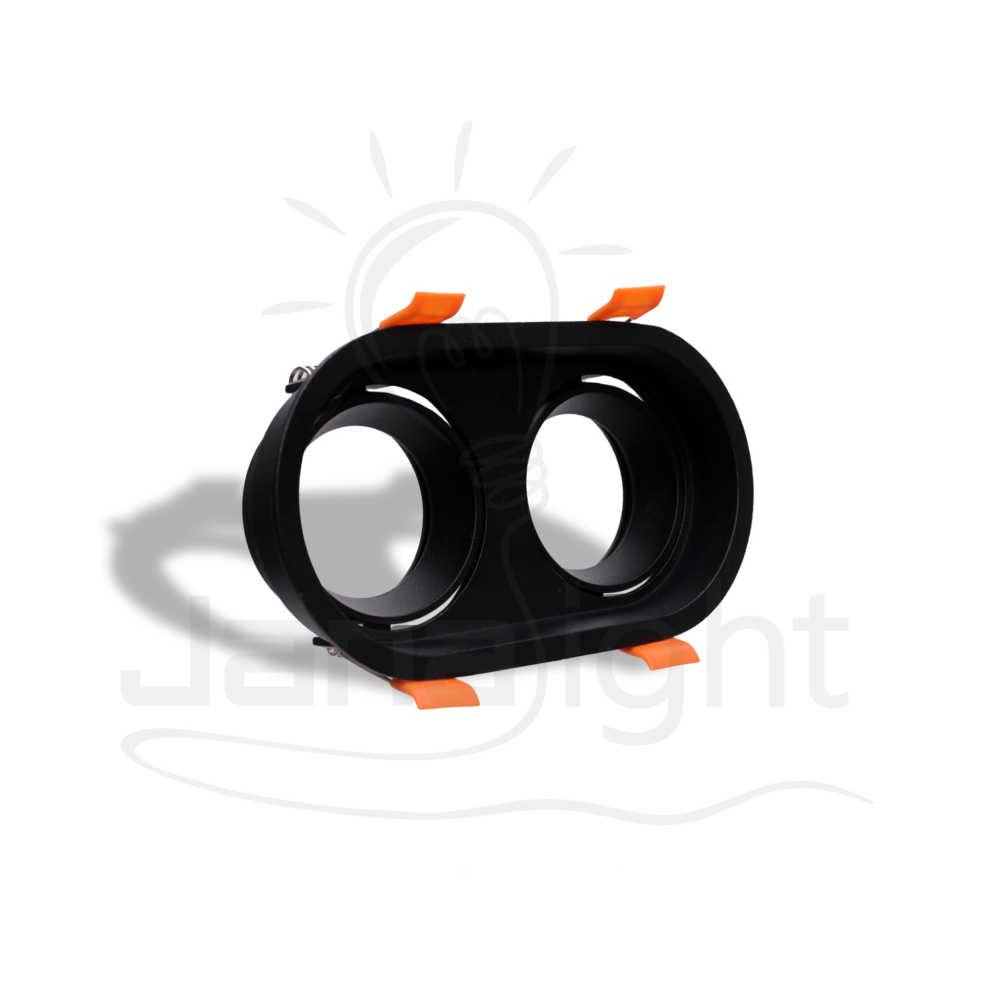سبوت فلات 7.5 سم بيضاوي 2 عين مسحوب متحرك مدور اسود نيو Spot Flat 7.5cm Oval 2 Eye Pulled Movable Round Black New