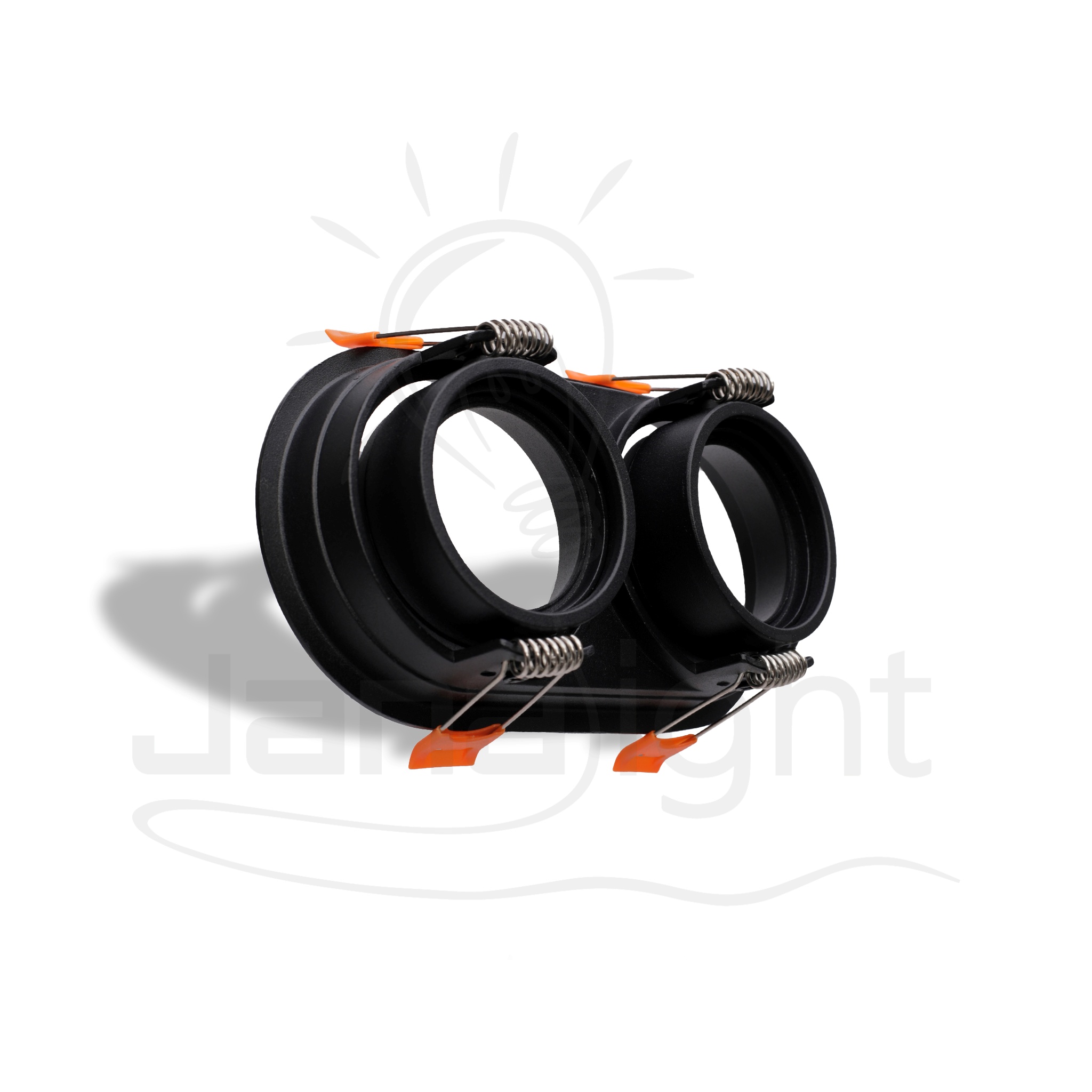 سبوت فلات 7.5 سم بيضاوي 2 عين مسحوب متحرك مدور اسود نيو Spot Flat 7.5cm Oval 2 Eye Pulled Movable Round Black New