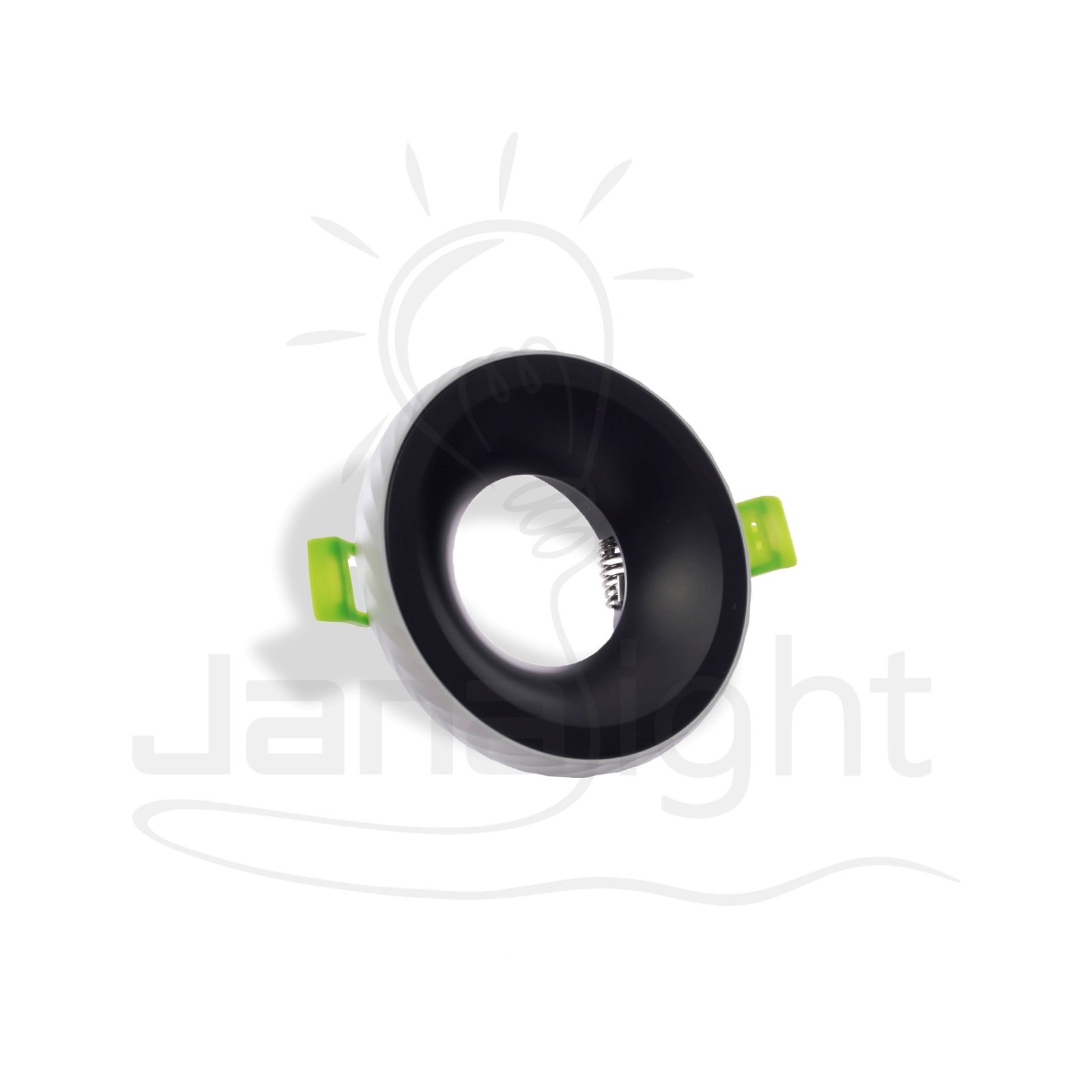 سبوت فارغ 7.5سم كونو اسود مط اطار ابيض جنى لايت Jn-Xk1051Y-N Blank Spotlight 7.5Cm Cono Black Matte White Frame Jana Light Jn-Xk1051Y-N