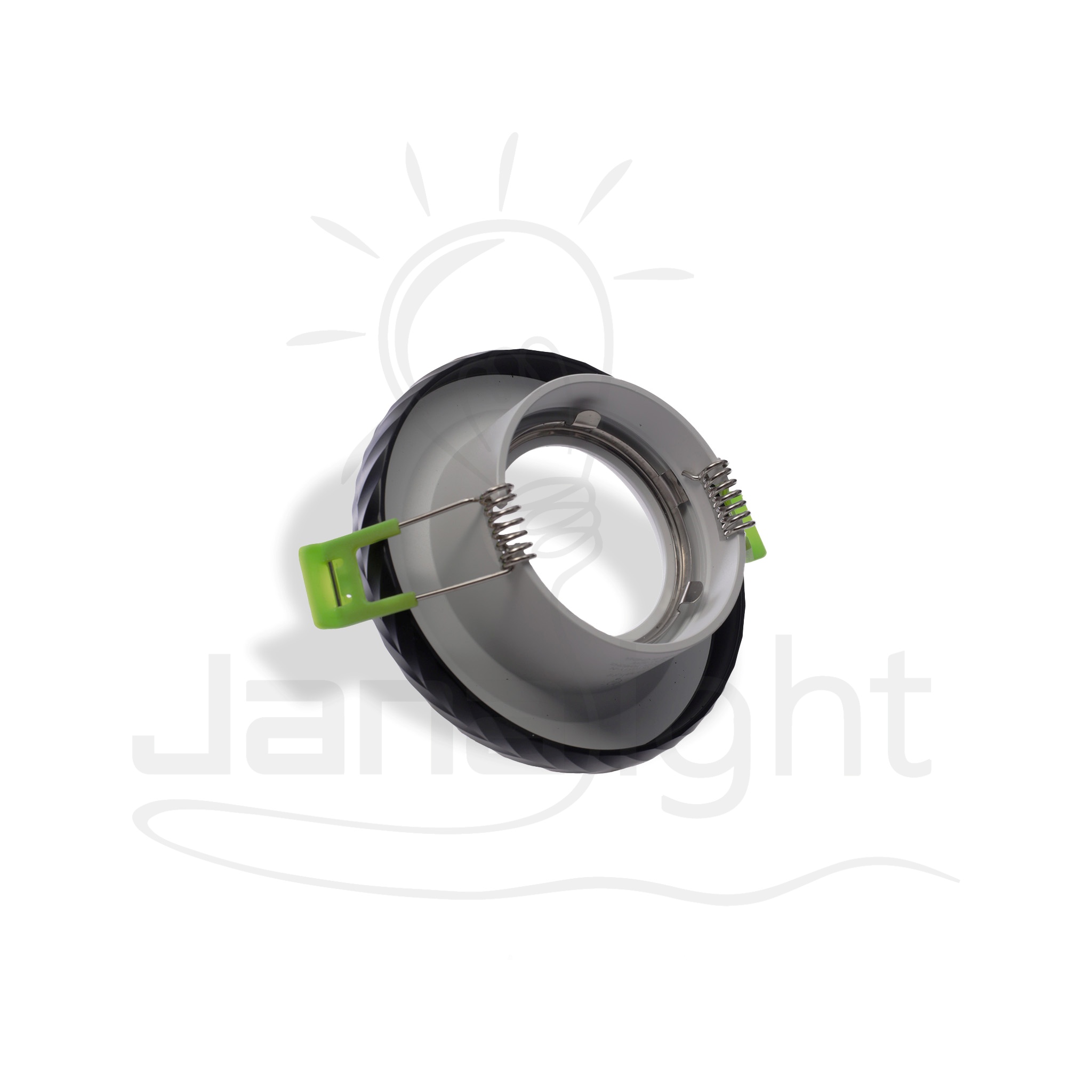 سبوت فارغ 7.5سم كونو ابيض مط اطار اسود جنى لايت JN-XK1051Y-N Blank Spotlight 7.5cm Cono White Matte Black Frame Jana Light JN-XK1051Y-N