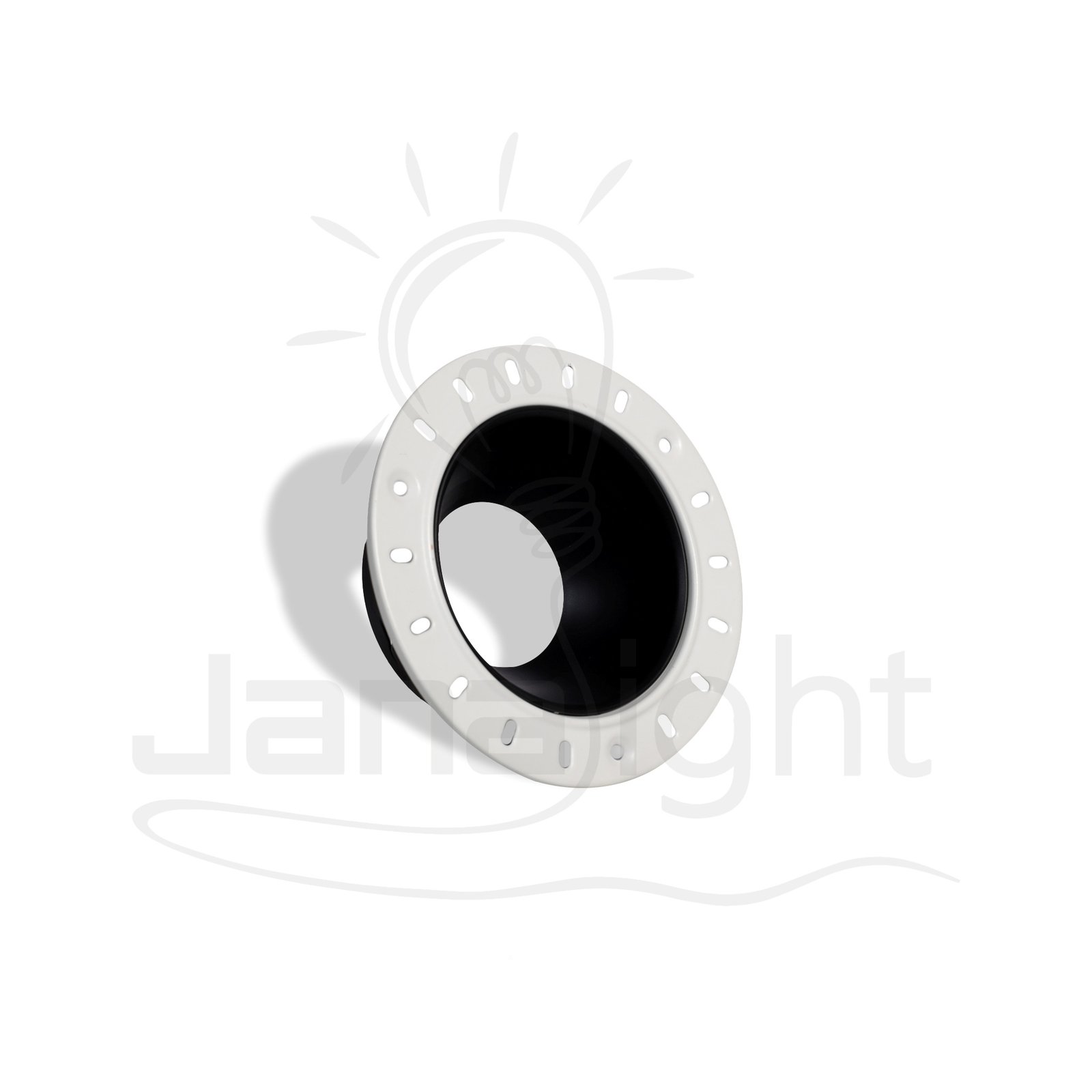 سبوت لايت فارغ شفة مخفية مدور ابيض * أسود مط جني لايت JN2035Empty Recessed Spotlight with Hidden Rim, Round, White * Matte Black, Jana Light –JN2035