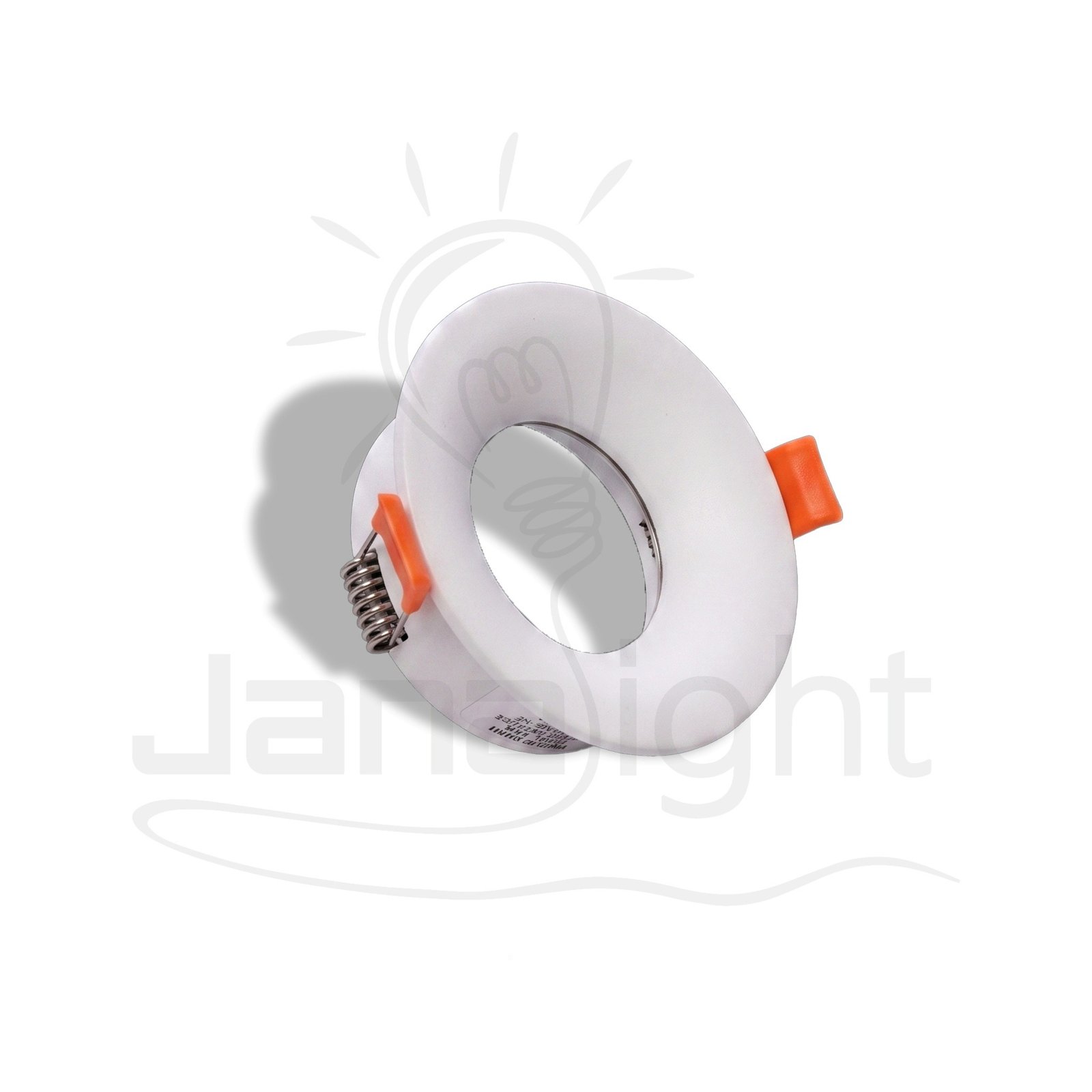 سبوت فارغ 7.5 سم مدور مجوف ابيض جنى لايت Round Empty White Spotlight 7.5 cm Hollow Jana Light