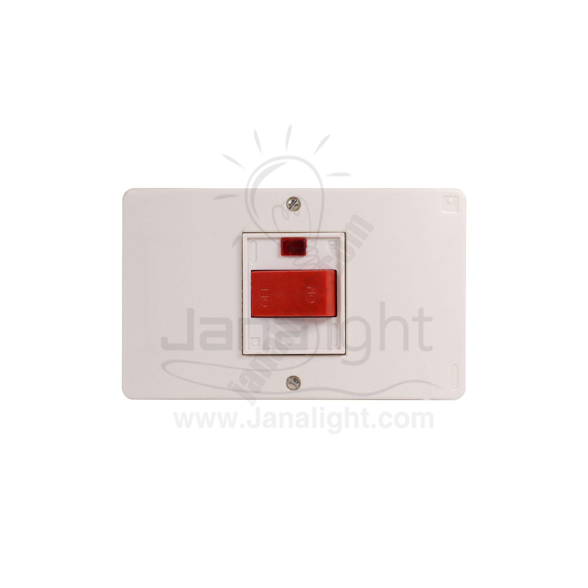 مفتاح سخان فوري 50 امبير كبير اوميغا omega 1 gang water heater white large panel switch 50A