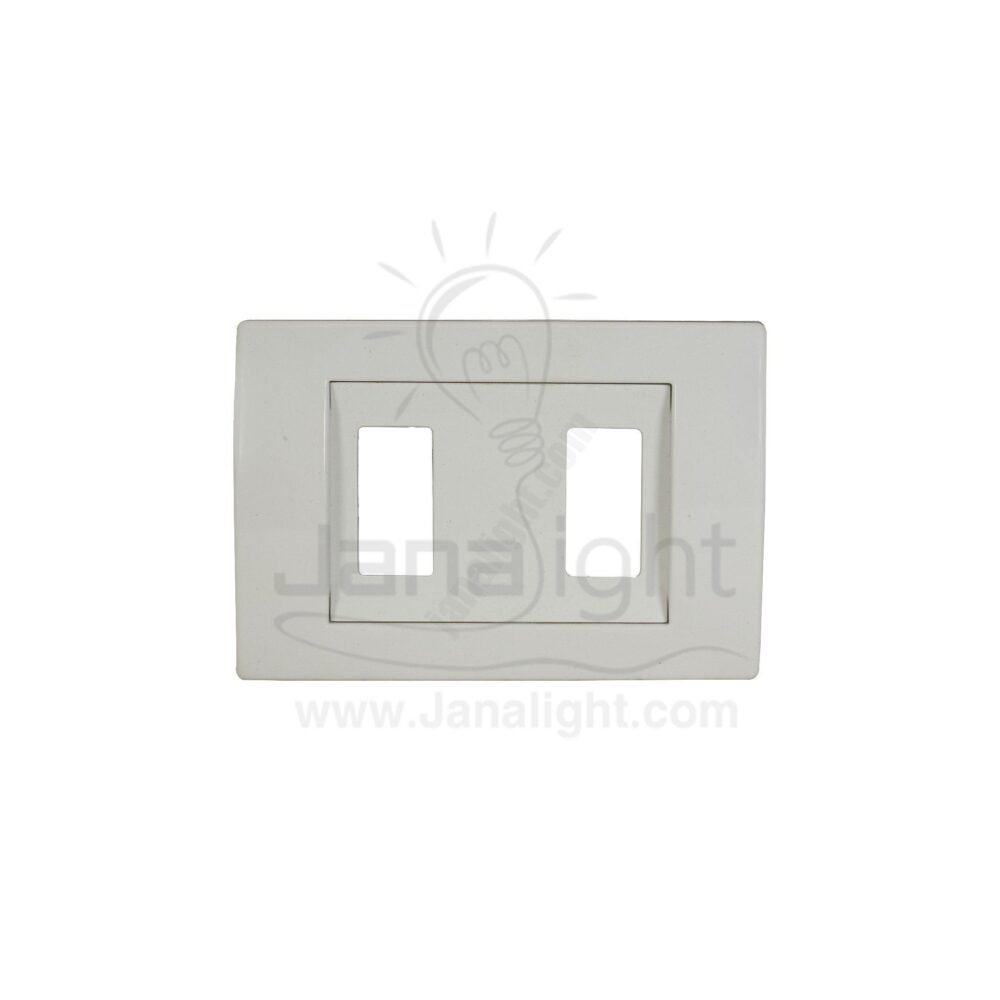 وش بتشينو بلاستك ابيض 2 فتحة مستطيل white 2slot Bticino chassis