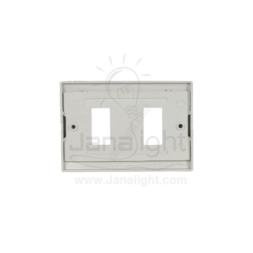 وش بتشينو بلاستك ابيض 2 فتحة مستطيل white 2slot Bticino chassis