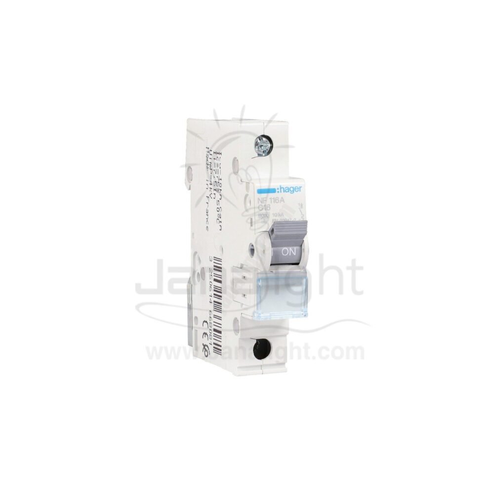 مفتاح هاجر احادي 16 امبير 10 كيلو hager, circuit breaker 1 pole,10KA, 16 amp