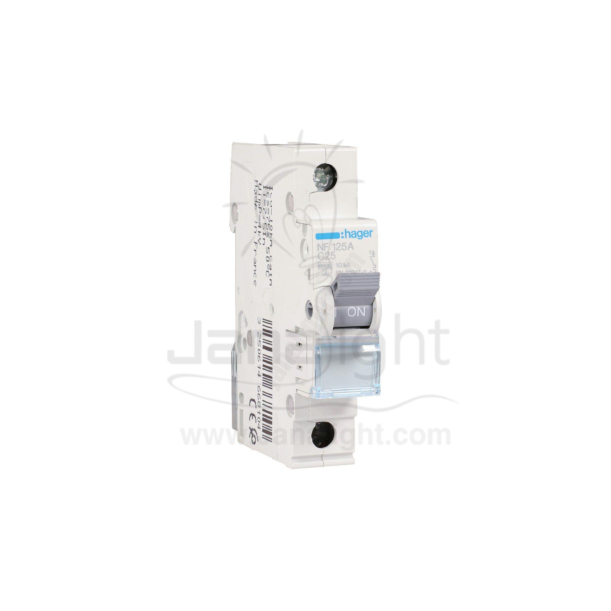 مفتاح هاجر احادي 25 امبير 10 كيلو hager, circuit breaker,10KA, 25 amp