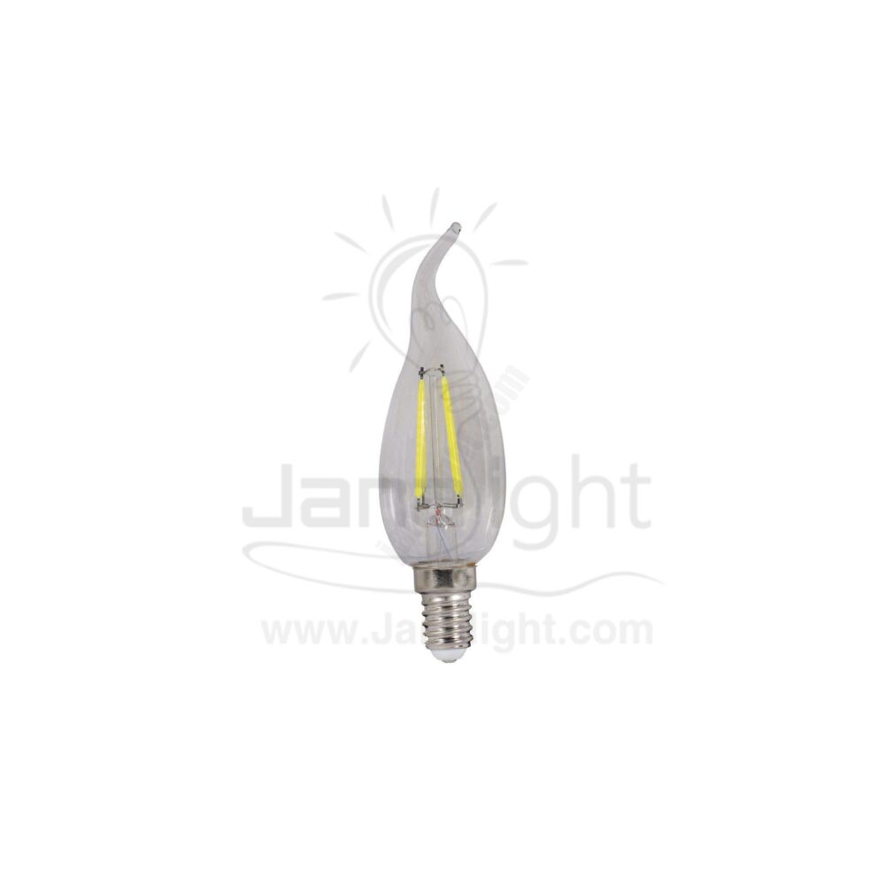 لمبة دمعة 4 وات ابيض فلامنت اديسون LED Filament Edison Candle Light Bulb 4 watt white