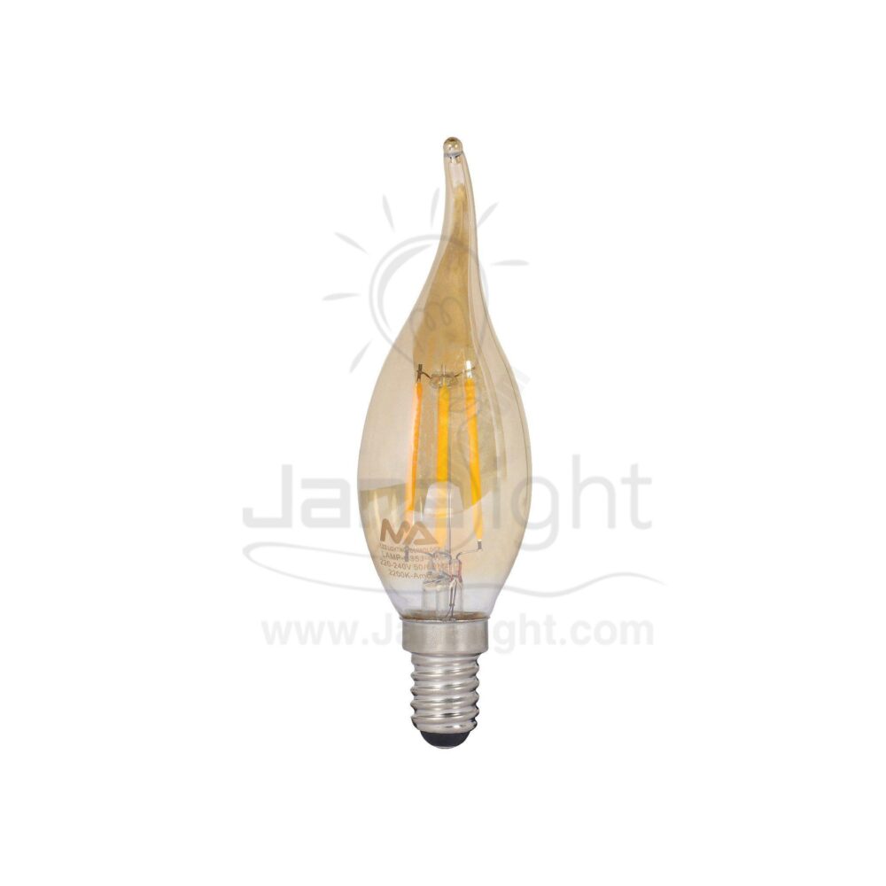 لمبة دمعة 4 وات وورم فلامنت اديسون LED Filament Edison Candle Light Bulb 4 watt warm