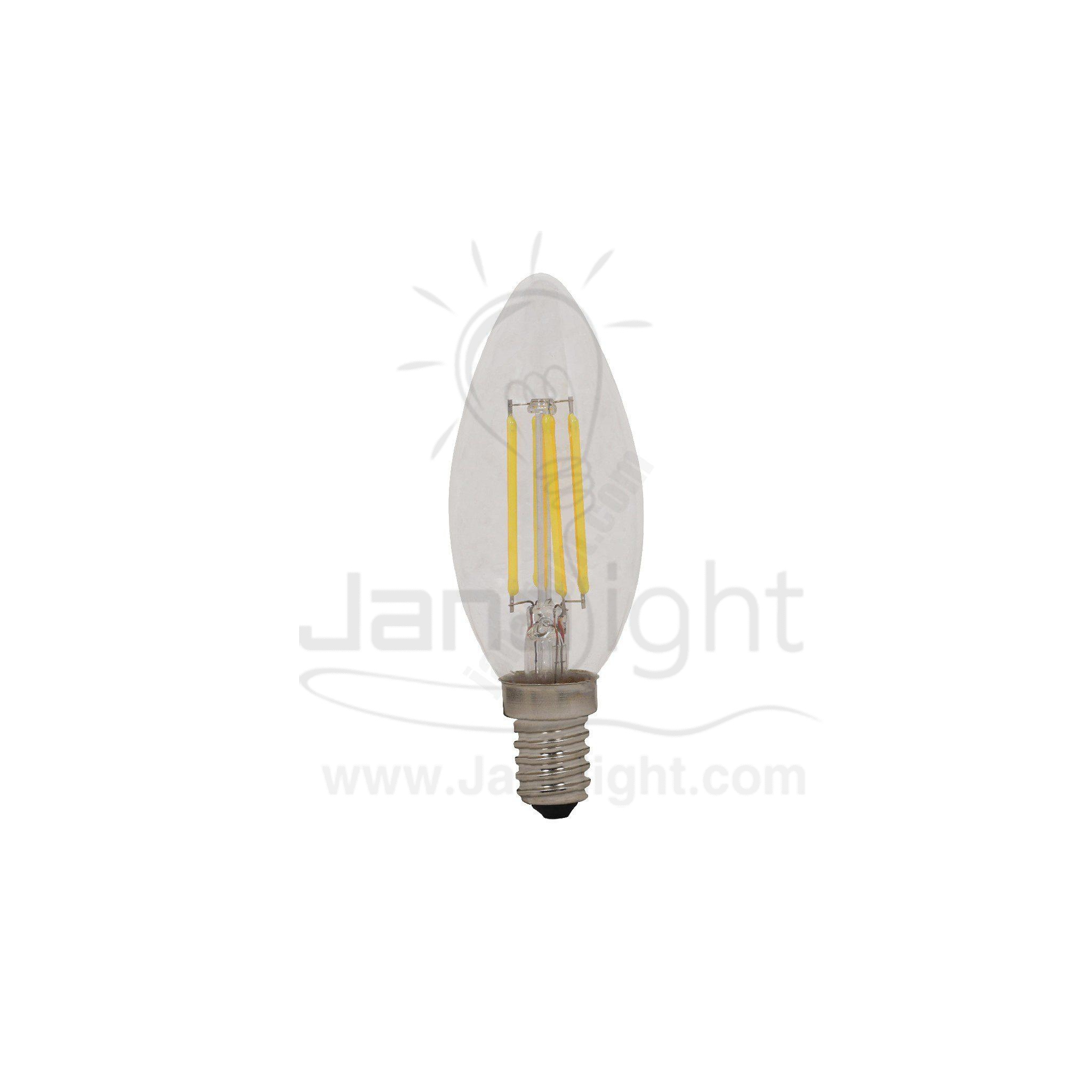 لمبة بلحة 6 وات وورم فلامنت اديسون LED Filament Chip Edison Candle Light Bulb 6 watt