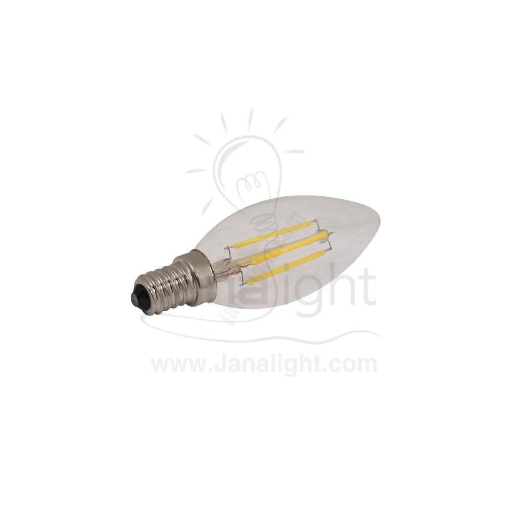 لمبة بلحة 6 وات وورم فلامنت اديسون LED Filament Chip Edison Candle Light Bulb 6 watt