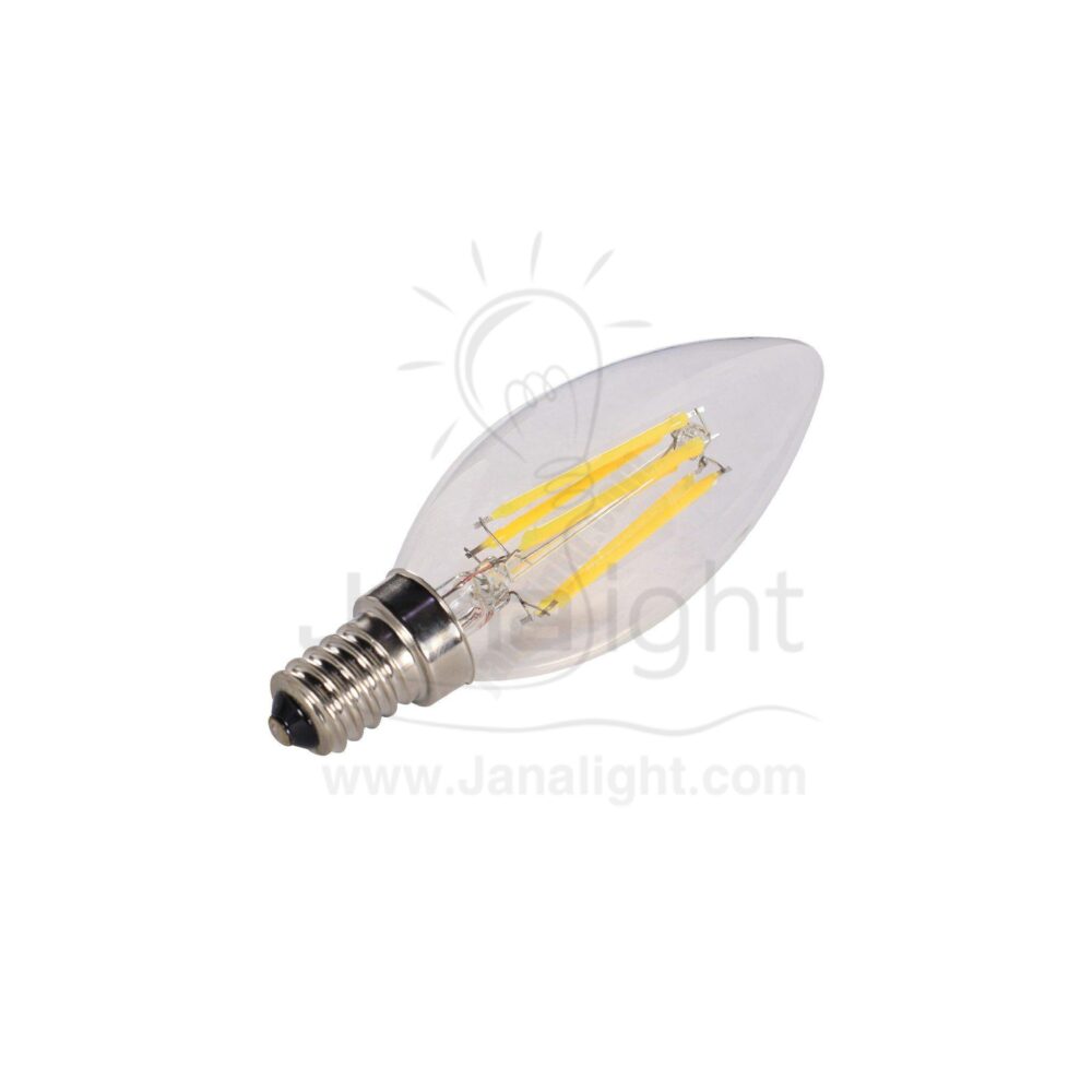 لمبة دمعة 8 وات وورم فلامنت اديسون LED Filament Edison Candle Light Bulb 8watt warm