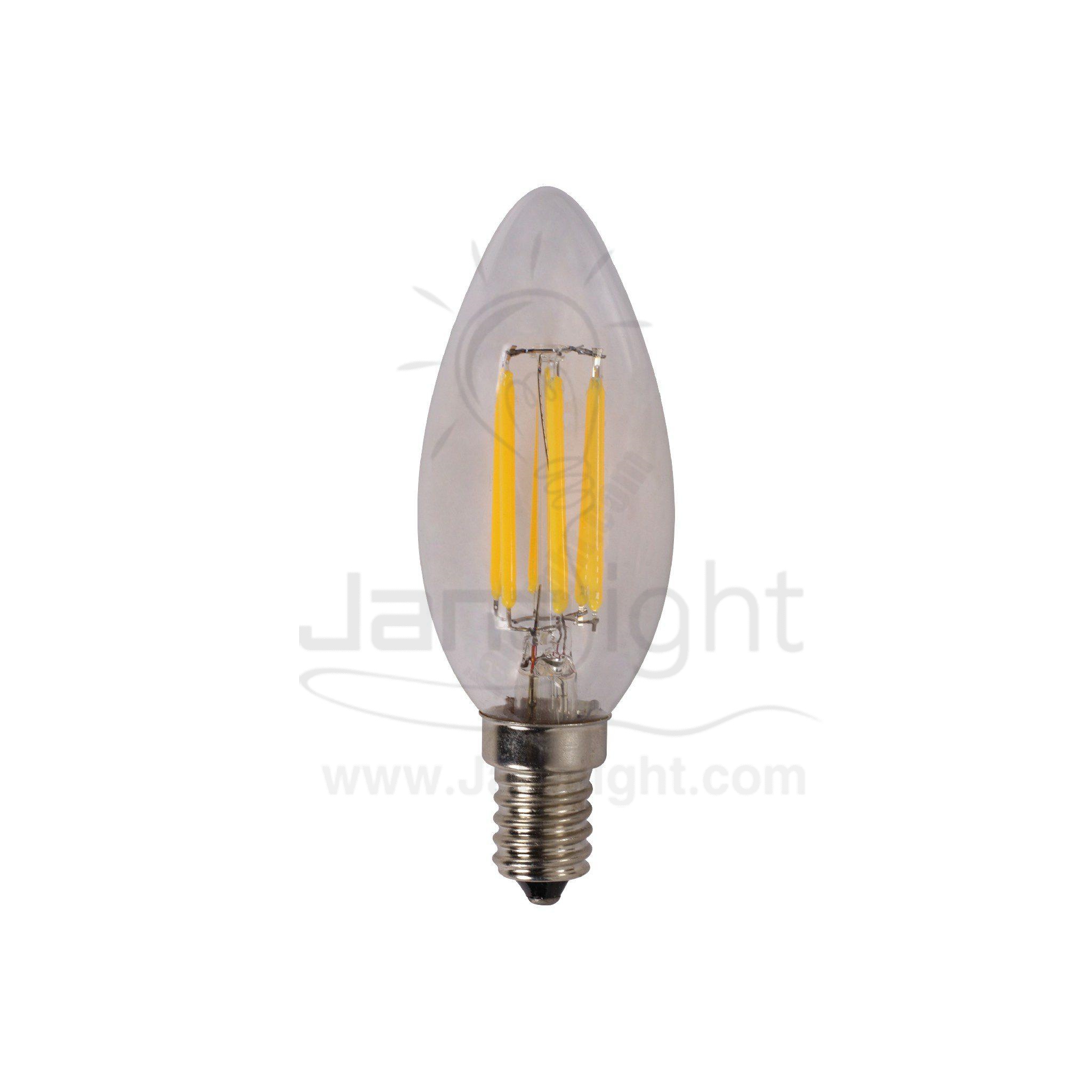 لمبة بلحة 8 وات وورم فلامنت اديسون LED Filament Edison Candle Light Bulb 8 watt warm