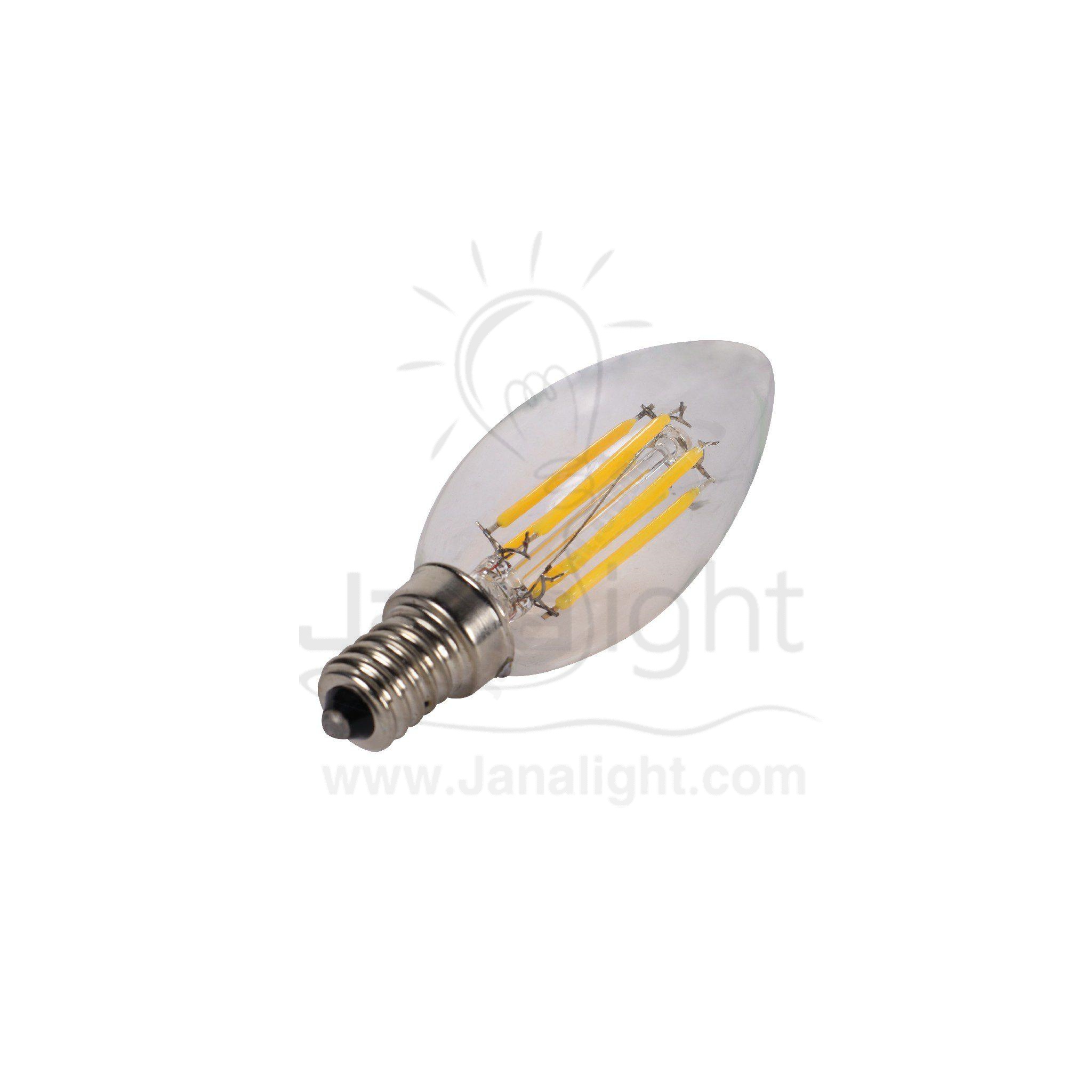 لمبة بلحة 8 وات وورم فلامنت اديسون LED Filament Edison Candle Light Bulb 8 watt warm