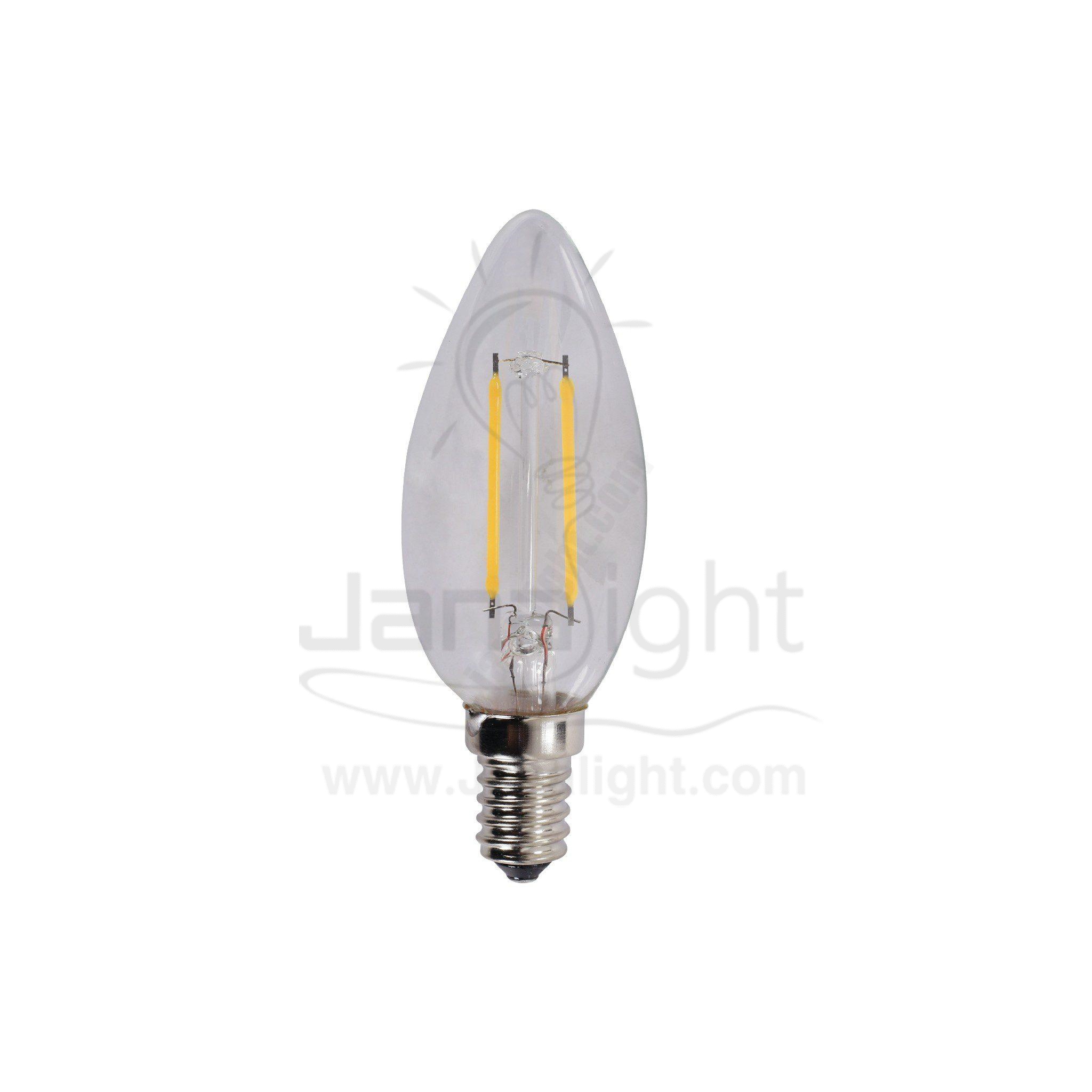 لمبة بلحة 3 وات وورم فلامنت اديسون LED Filament Chip Edison Candle Light Bulb 4 watt