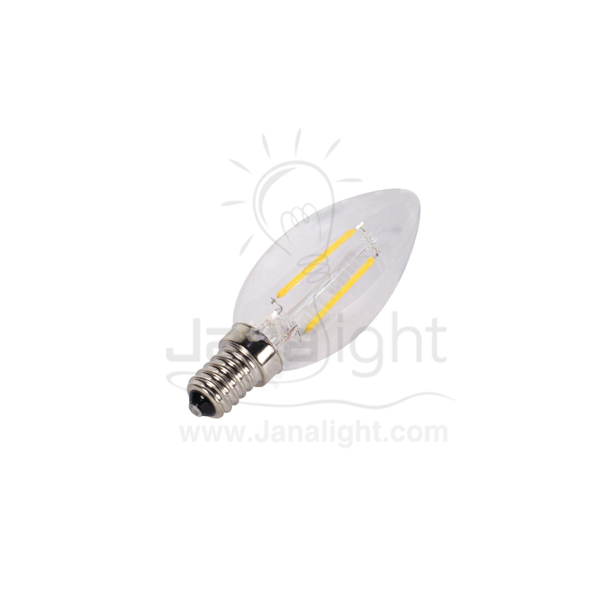 لمبة بلحة 3 وات وورم فلامنت اديسون LED Filament Chip Edison Candle Light Bulb 4 watt