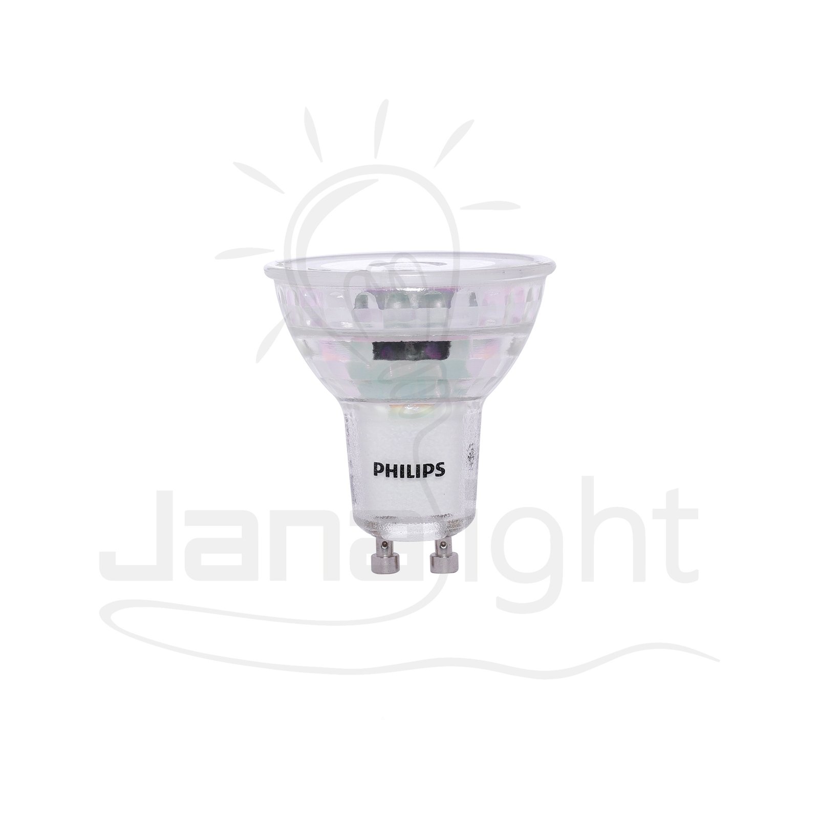 لمبة سبوت كاسة زجاج بقاعدة ستارتر 4.6 وات ابيض فيلبس Philips LED Glass Cup Spotlight 4.6W with Starter Base – White