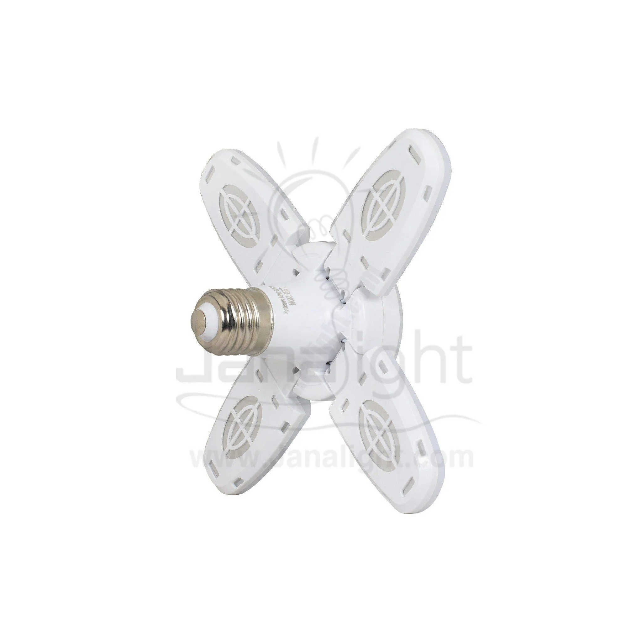لمبة ابيض 28 وات شكل مروحة  Led Bulbs 4 Blades Fan Shape