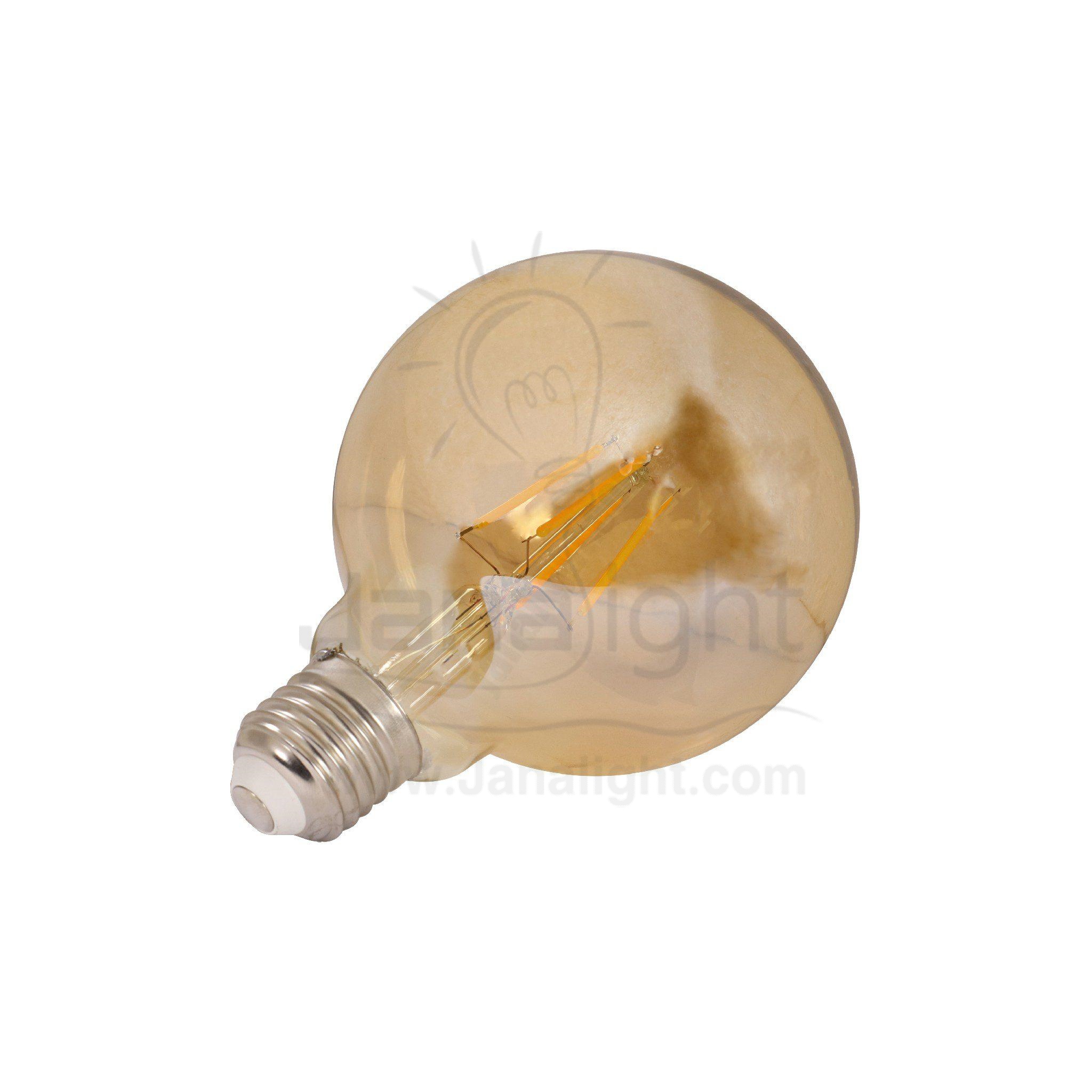 لمبة 6 وات كورة فلامنت اديسون G95 LED Filament Bulb 6 watt