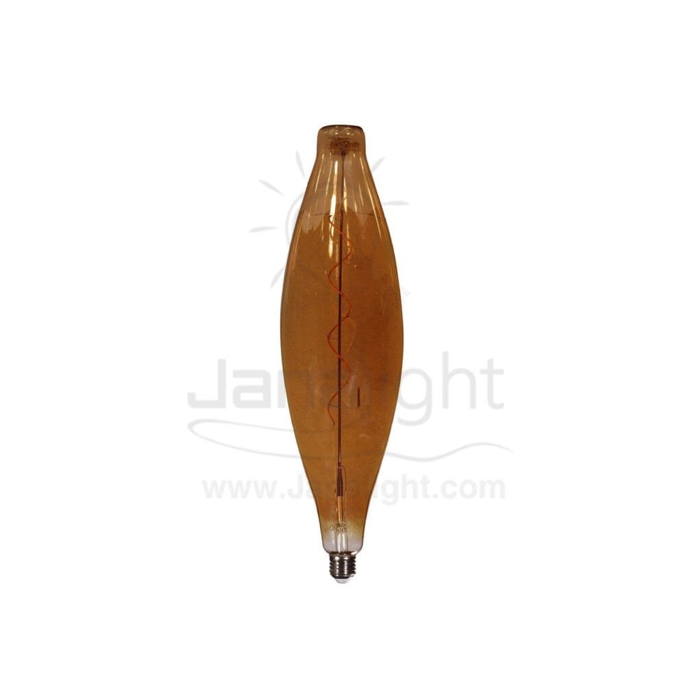 لمبة فلامنت ديكور طويلة 4 وات وورم حلازوني شفاف عسلي LED decorative lamp 4 watt