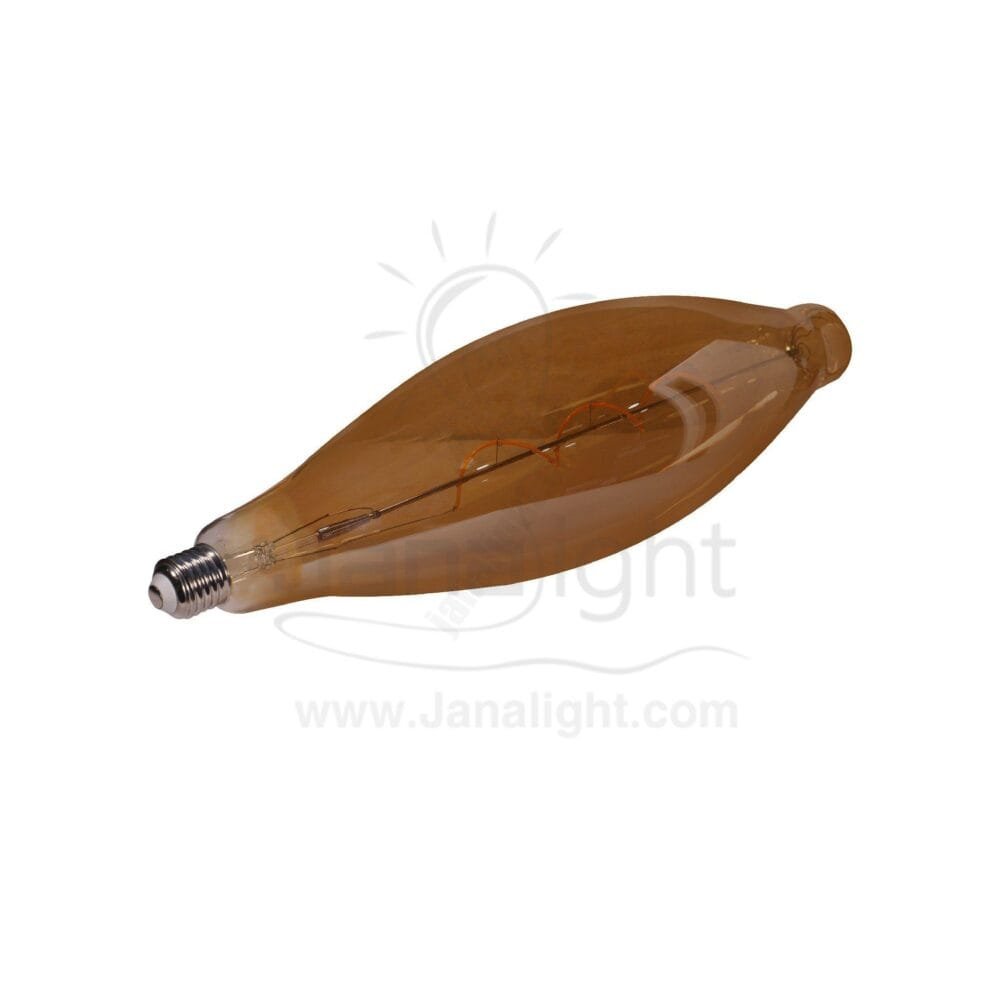 لمبة فلامنت ديكور طويلة 4 وات وورم حلازوني شفاف عسلي LED decorative lamp 4 watt