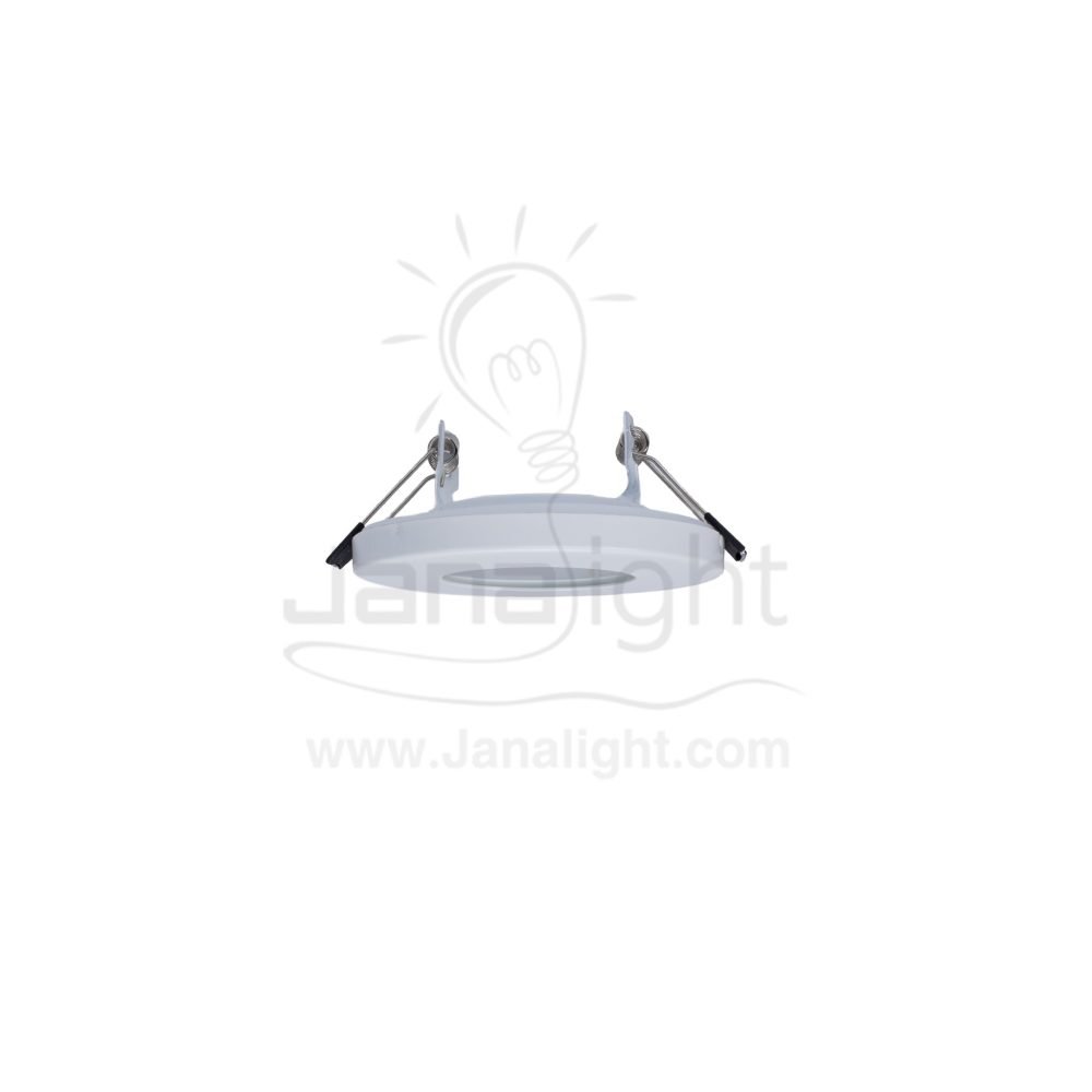 سبوت وتربروف للحمامات ابيض مدور جنى لايت JN432 Round white waterproof recessed frame spotlight