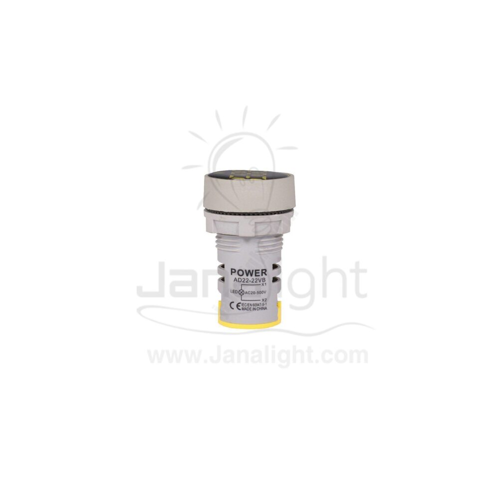 لمبة اشارة 3 فاز رقمي اصفر LED Indicator Light yellow 3 p