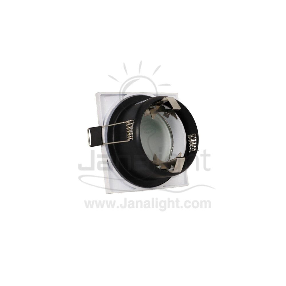 سبوت وتربروف للحمامات ابيض مربع جنى لايت JN433 Square white waterproof recessed frame spotlight