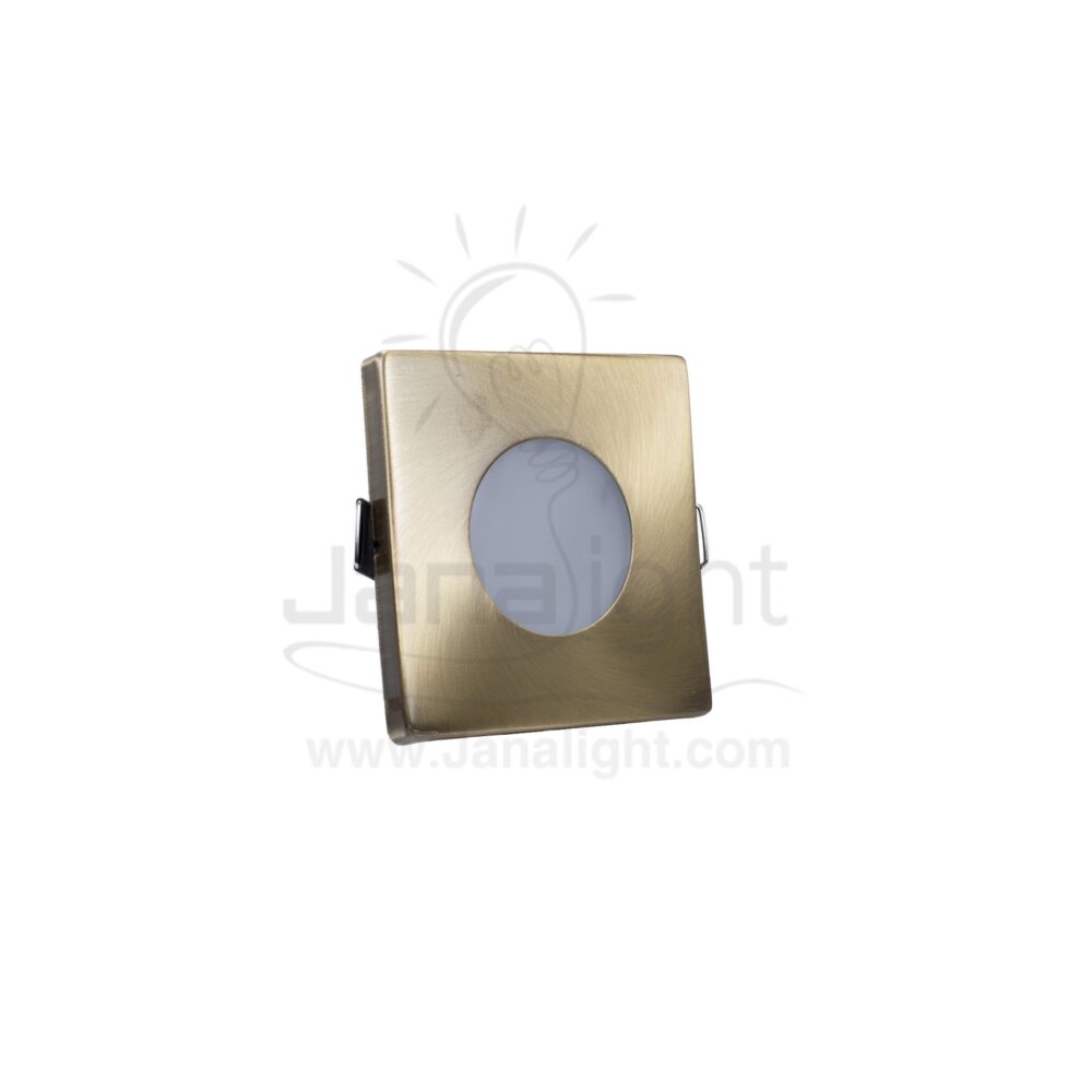 سبوت لايت وتربروف للحمامات اكسيدي مربع Recessed square bathroom fixed frame spotlight 103056533(1)