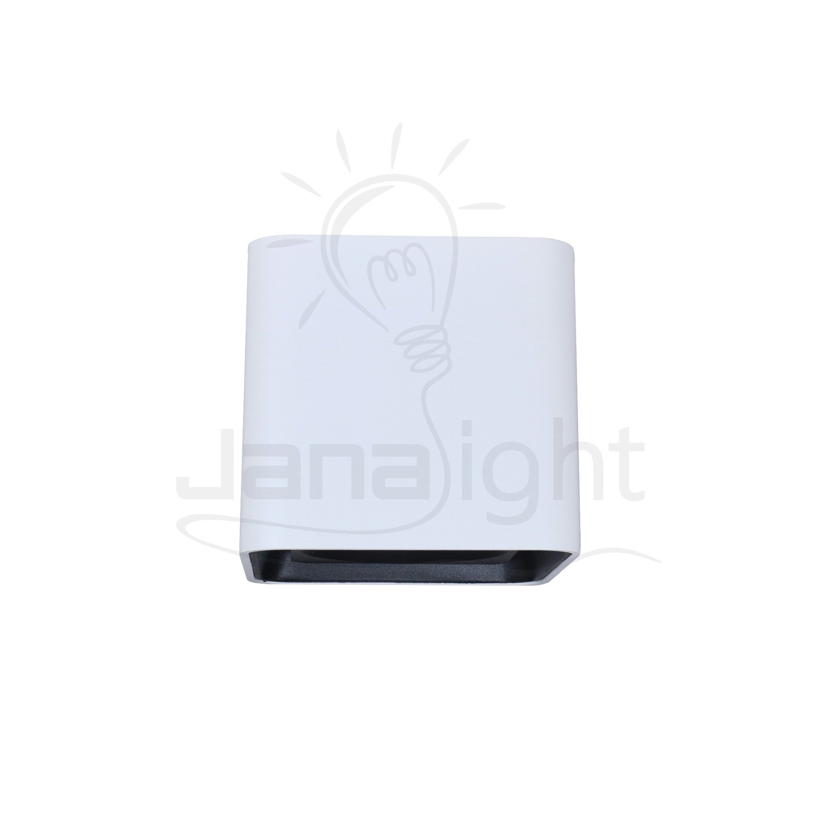 فريم سبوت سلندر مربع مفرد ابيض حلق اسود cylinder downlight frame Square white-black