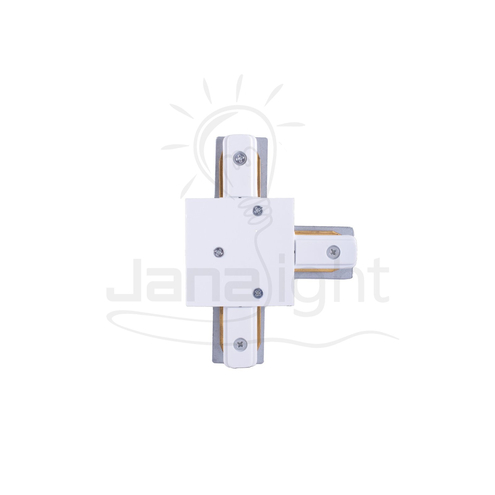وصلة عود تراك حرف T ابيض داخل white T-Track connector inner