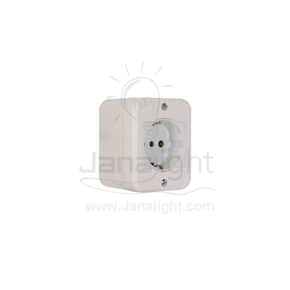 بريزة خارج لطش 16 امبير اليوس محملة بالامان outside wall white socket,16 A