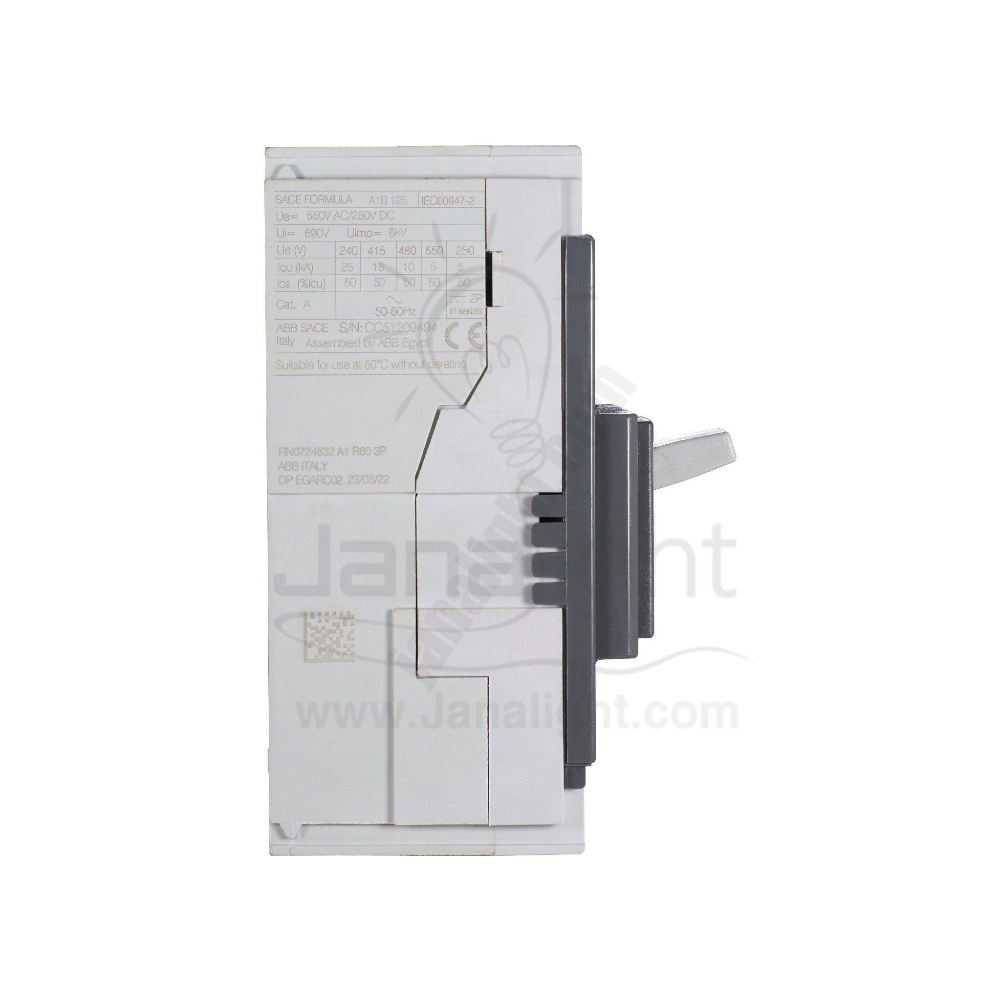 مفتاح مولدد 63 امبير 18 كيلو ABB ABB Circuit breaker Mccb 63amp 18 K