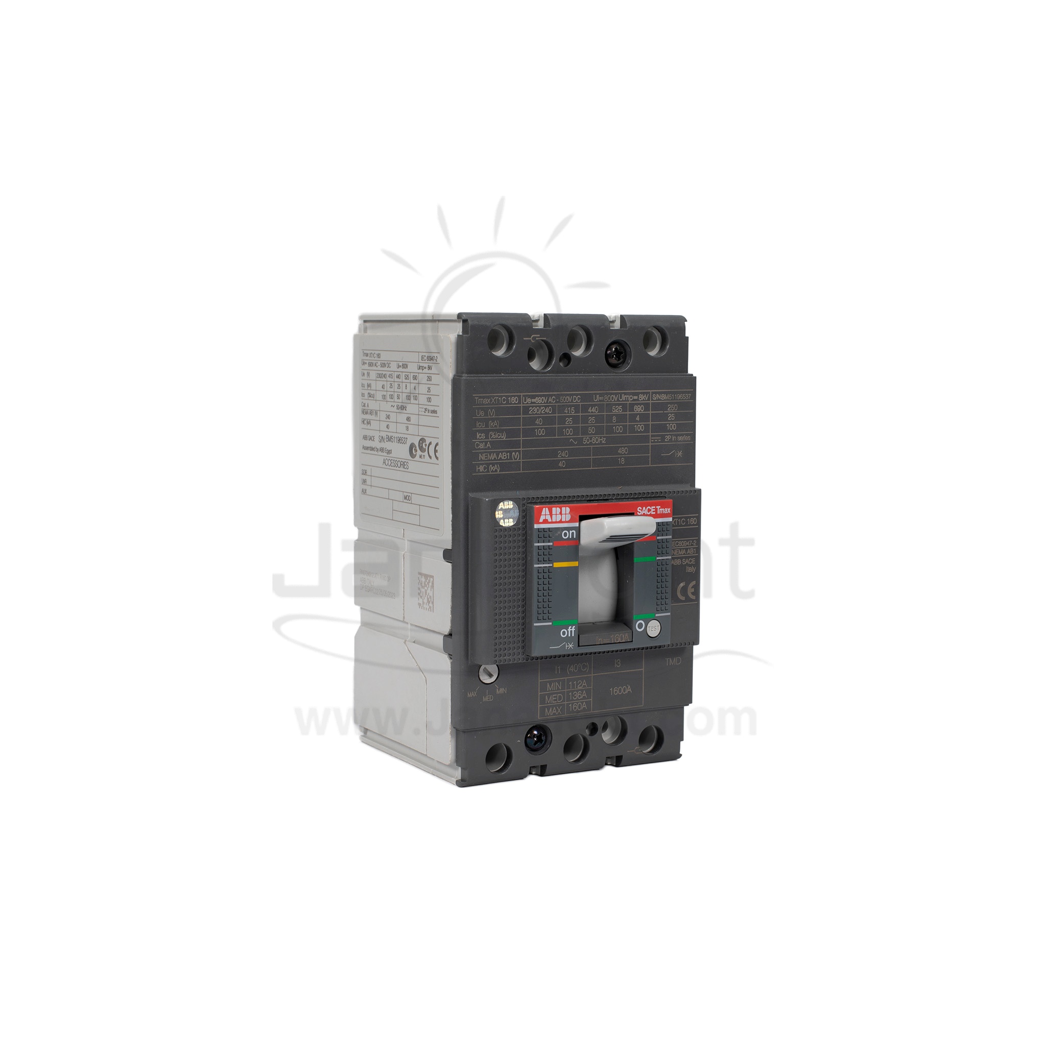 مفتاح مولدد 160 امبير 25 كيلو متغير ABB ABB Circuit breaker Mccb 160amp 25 K 10317079(1)