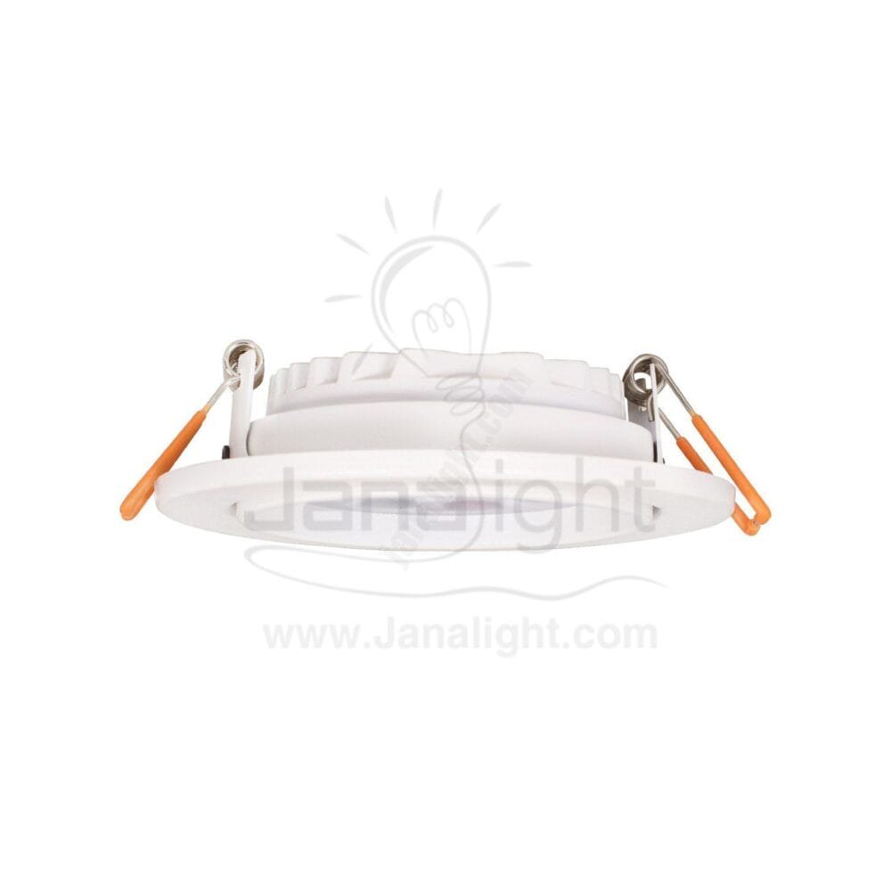 سبوت لايت 7 وات مدور فريم ابيض ابيض لد متحرك LIPER pivoting recessed round white spotlight 11cm