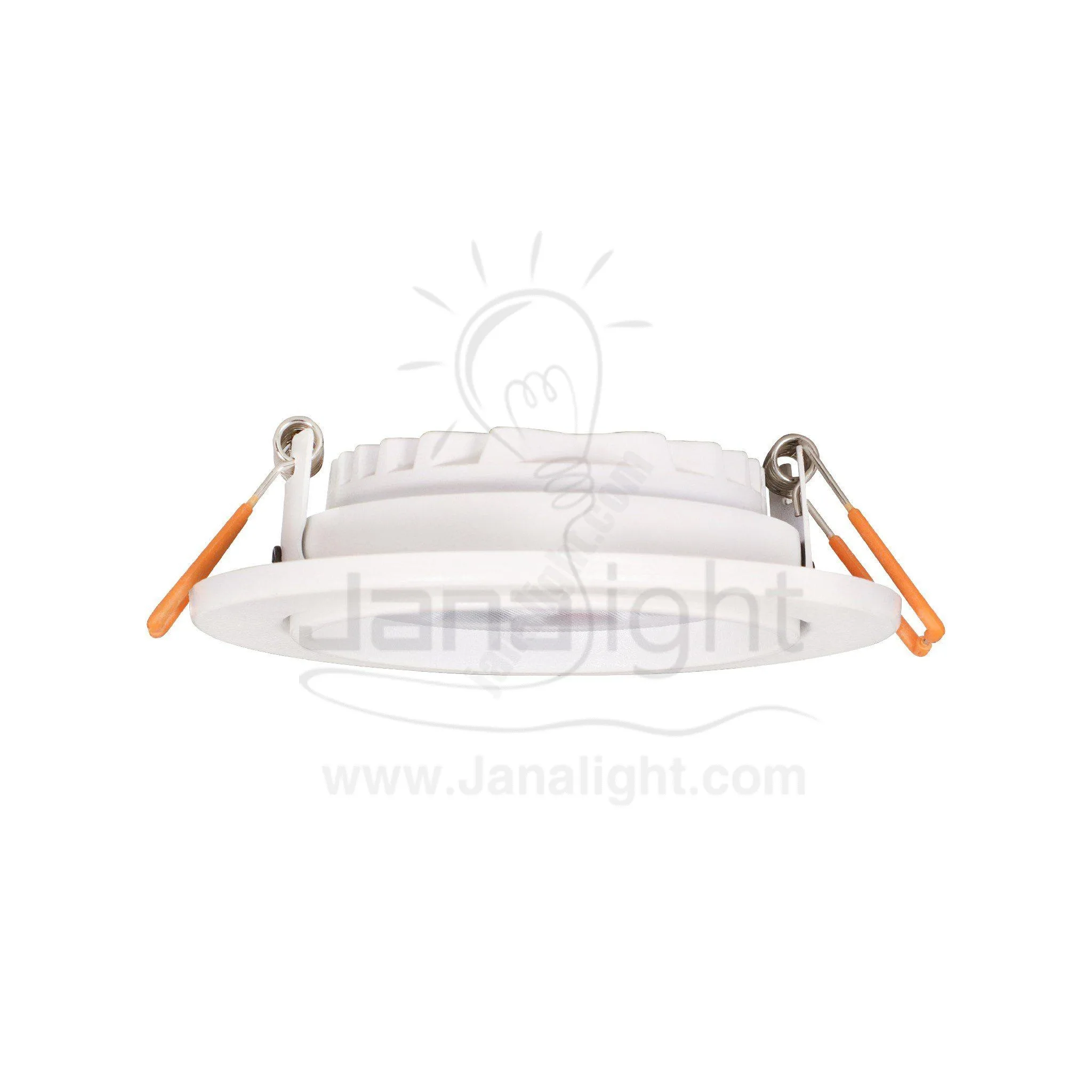الرئيسية 144 سبوت لايت 7 وات مدور فريم ابيض ابيض لد متحرك Liper Pivoting Recessed Round White Spotlight 11Cm