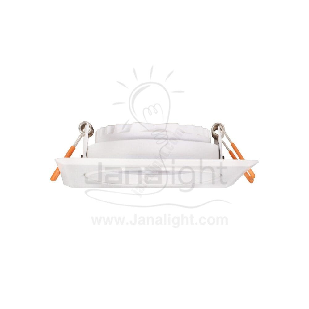 سبوت لايت 7 وات مربع فريم ابيض ابيض لد متحرك LIPER pivoting recessed square white downlight 11cm