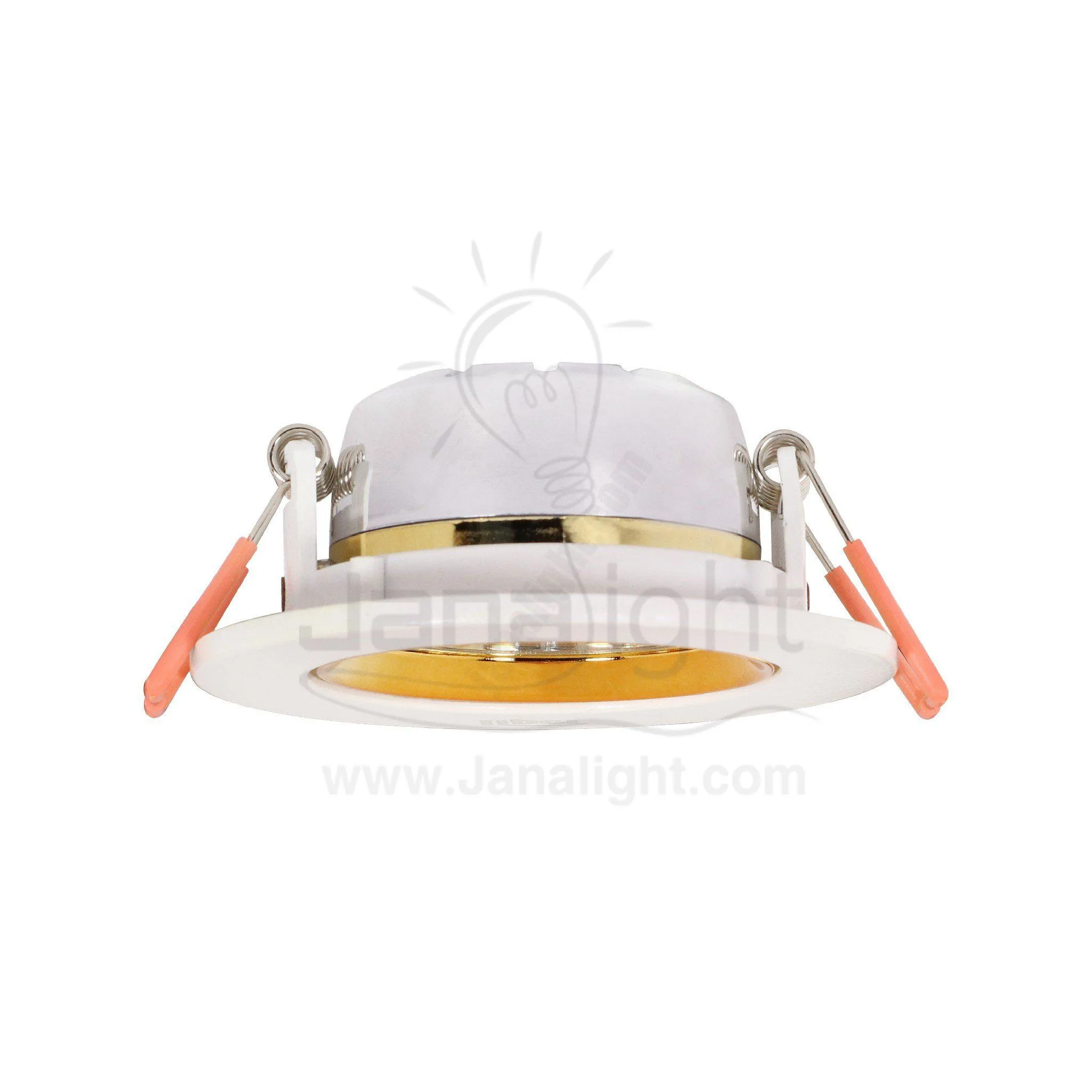الرئيسية 161 سبوت لايت مدور Cob 3 وات متحرك ابيض حلق ذهبي Liper Pivoting Recessed Round Gold Body Color Spotlight 3 Watt 9 Cm