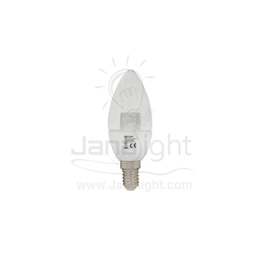 بلحة 4.5 وات جي لايت شفاف ابيض LED candle lamp 4.5 watt white