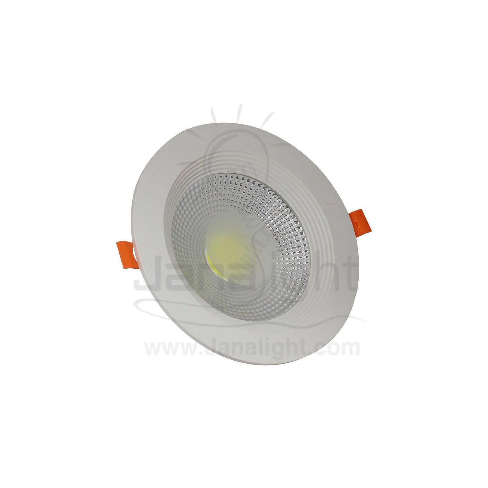 كشاف 10 وات كومبكت ابيض حلق ابيض جنى لايت white 10 watt compact downlight